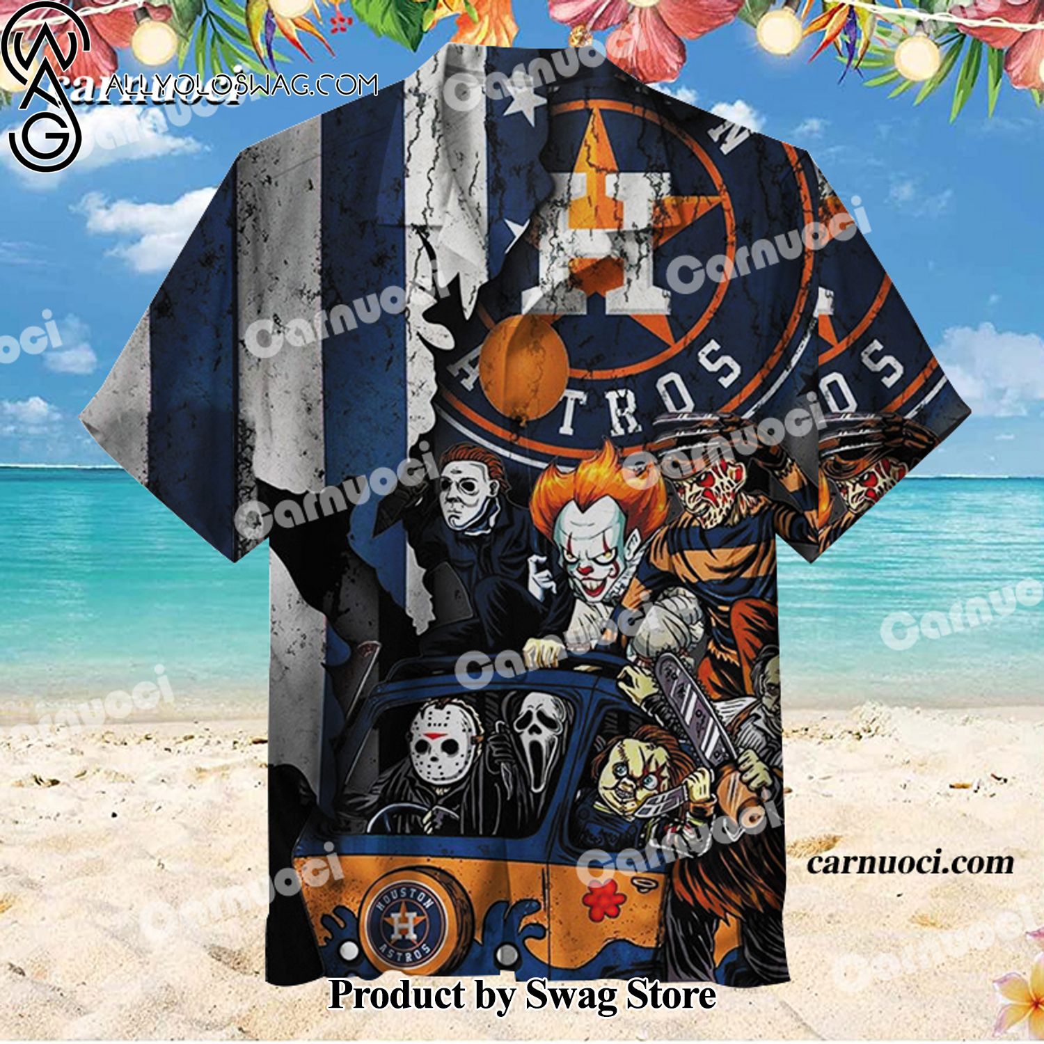 Houston Astros Relaxed Fit Hawaiian Shirt