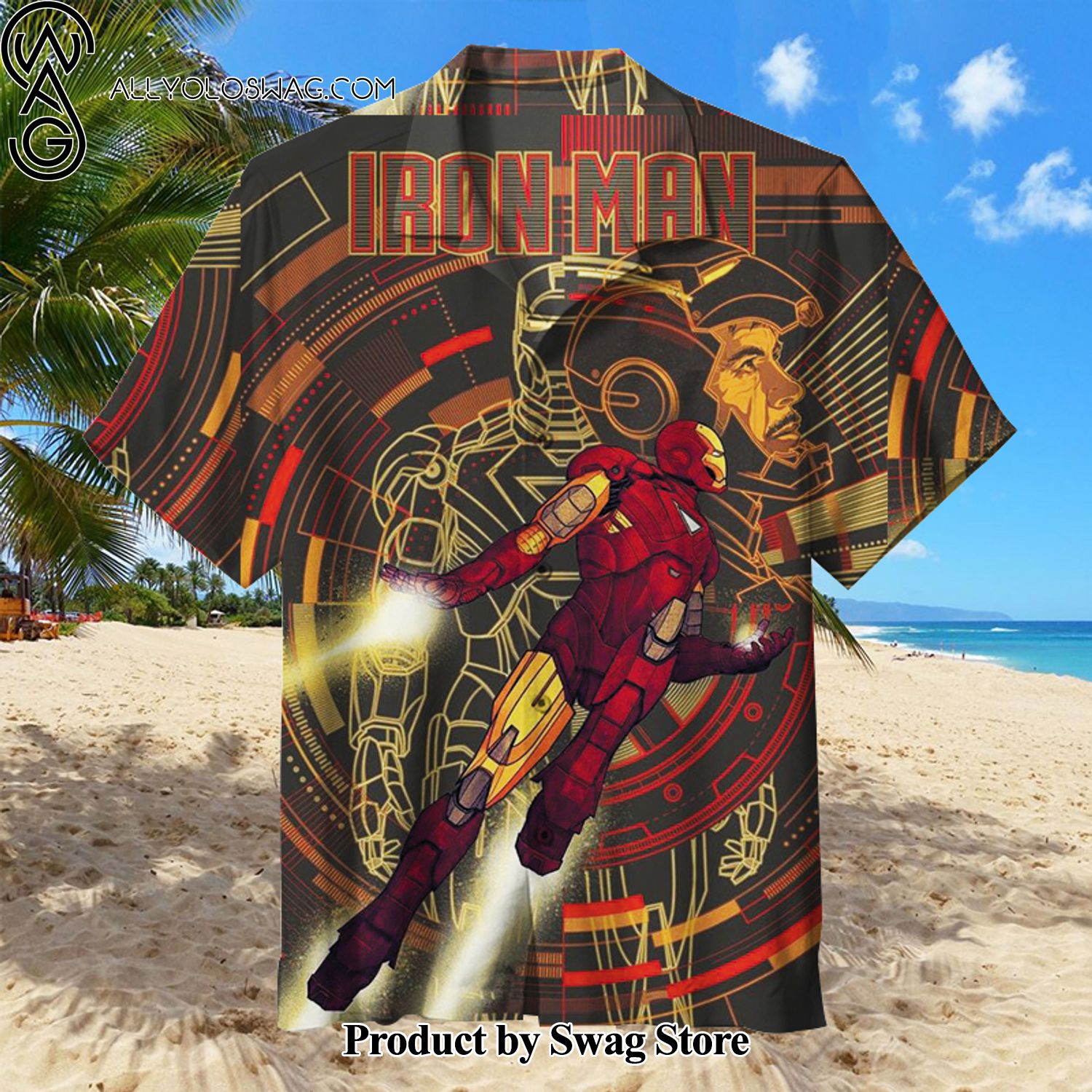 Iron Man Pastel Hawaiian Shirt