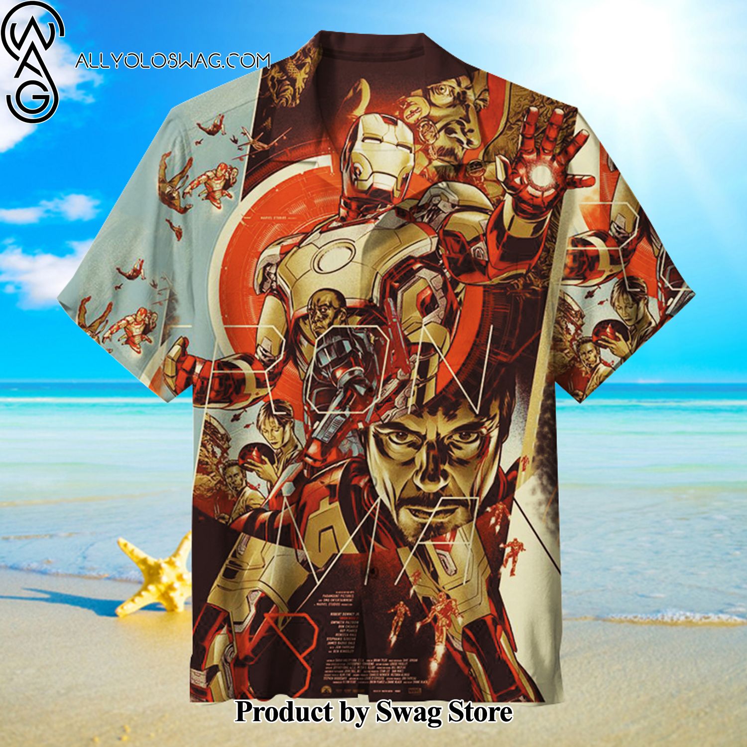 Iron Man Short Sleeve Hawaiian Shirt