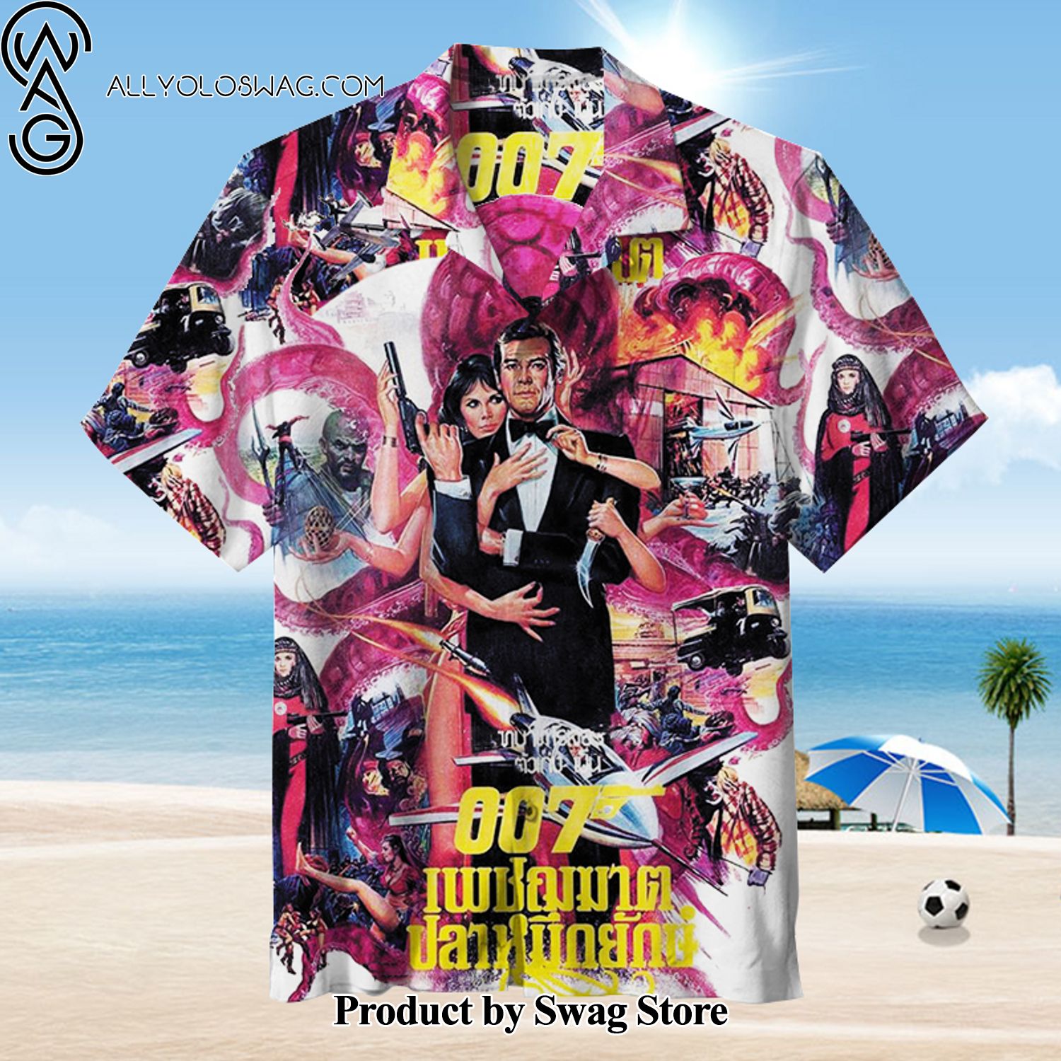 James Bond Tropical Wedding Hawaiian Shirt