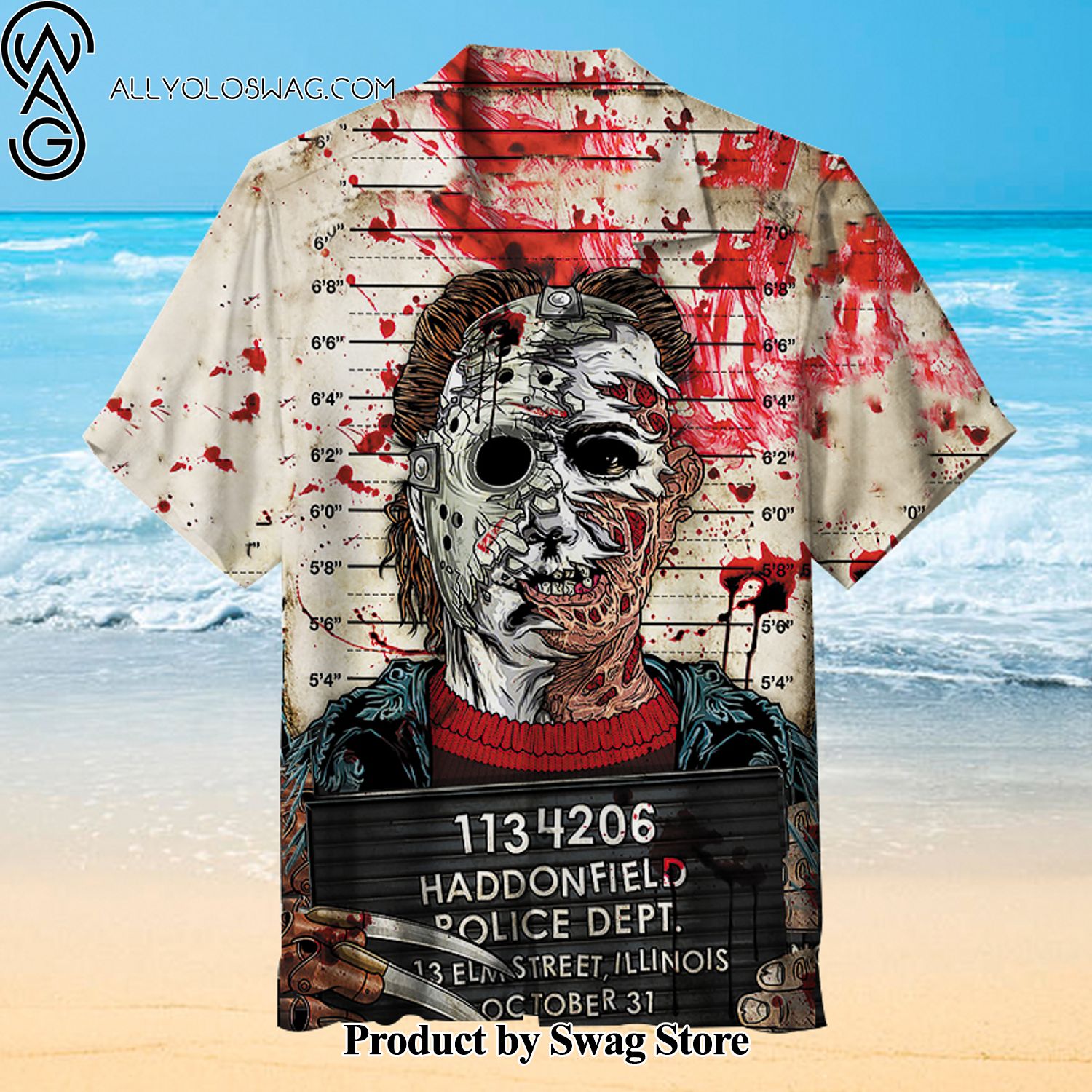 Jason The holy trinity of horror One-of-a-Kind Hawaiian Shirt