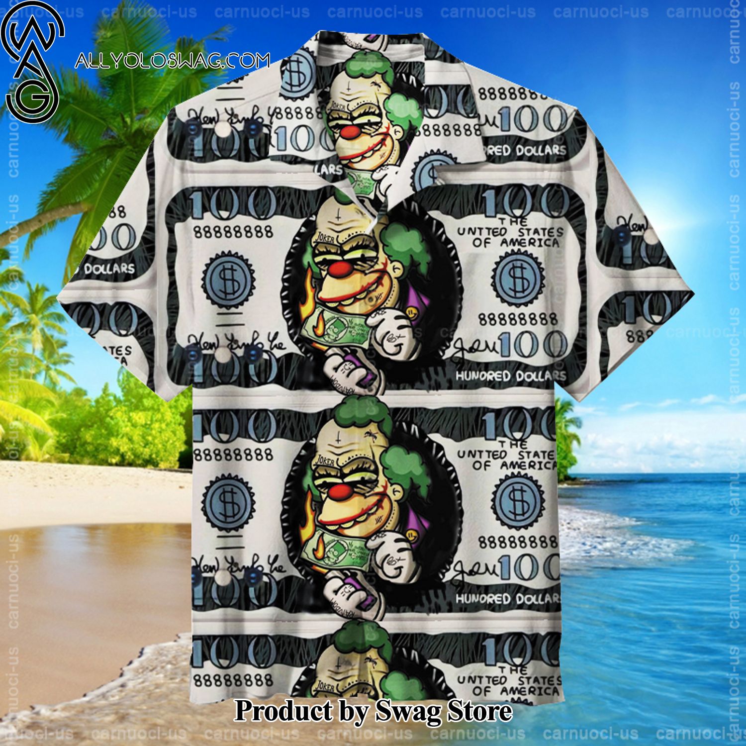 Joker Layered Look Hawaiian Shirt