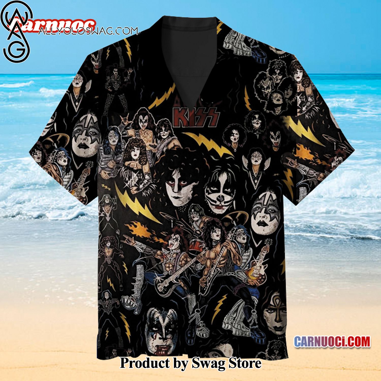 KISS Streetwear Hawaiian Shirt