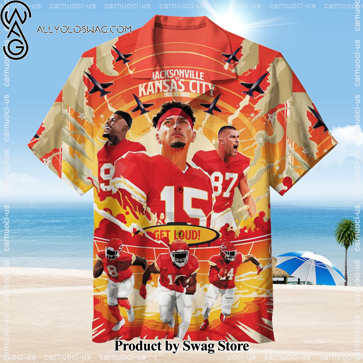 Kansas City Chiefs Retro Hawaiian Shirt