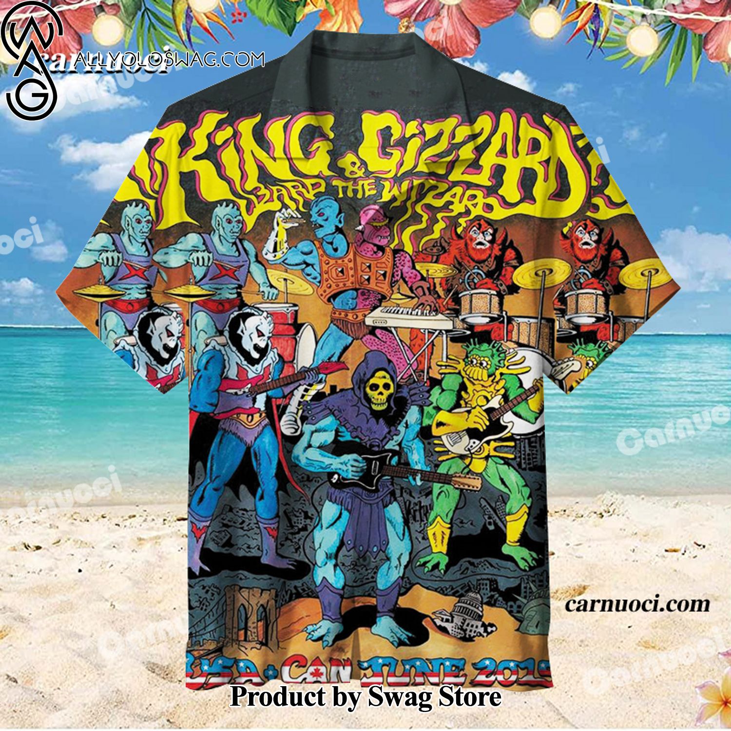 King Gizzard the Lizard Wizard Soft Fabric Hawaiian Shirt