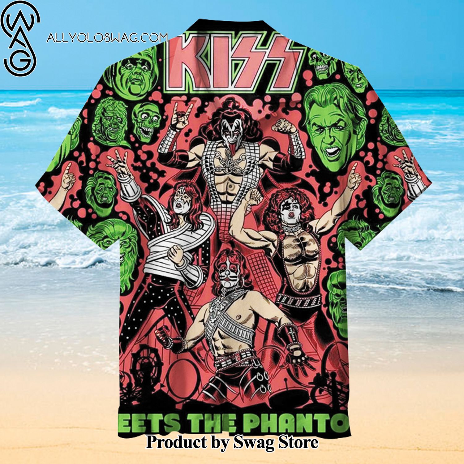 Kiss Band Artsy Hawaiian Shirt