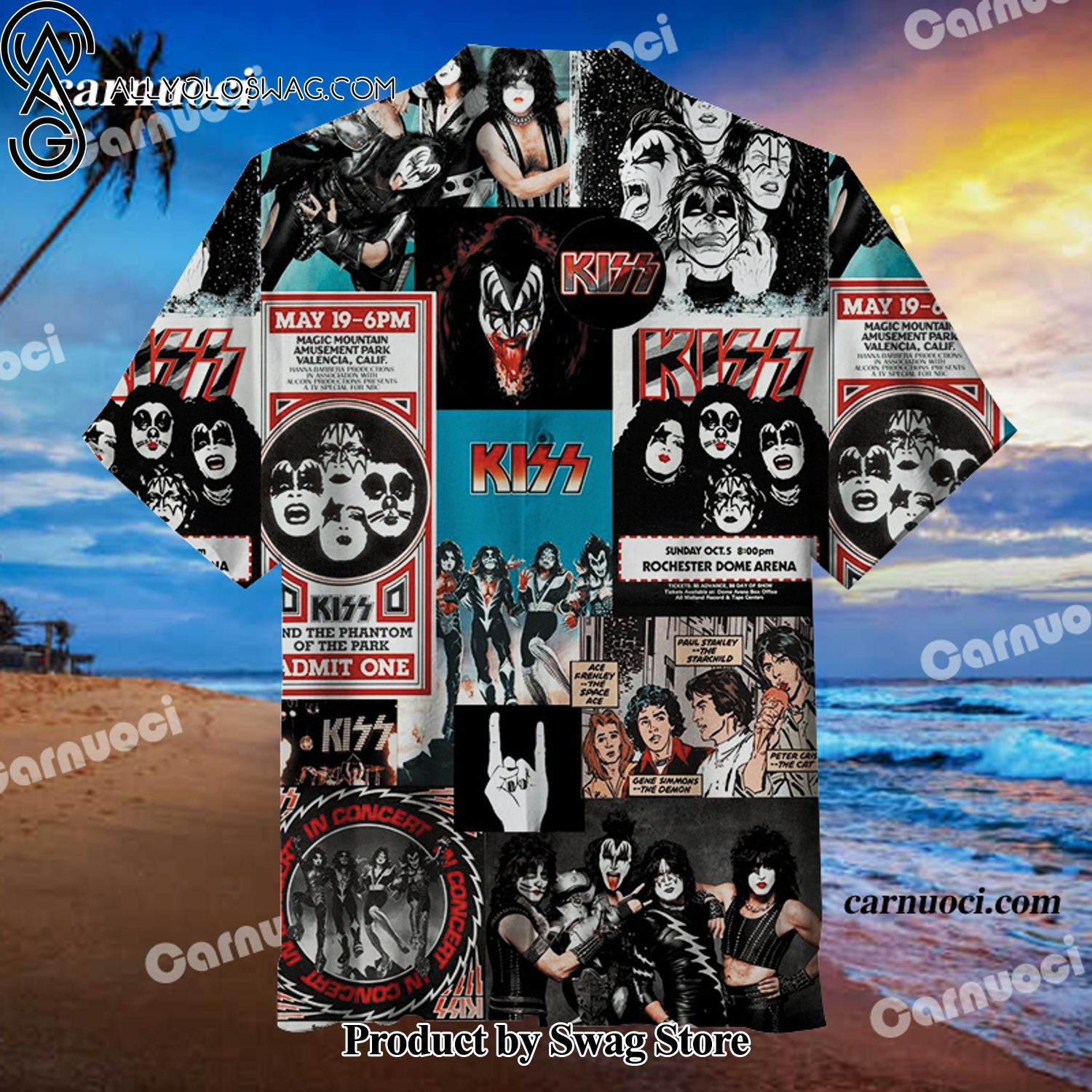 Kiss Band Streetwear Hawaiian Shirt