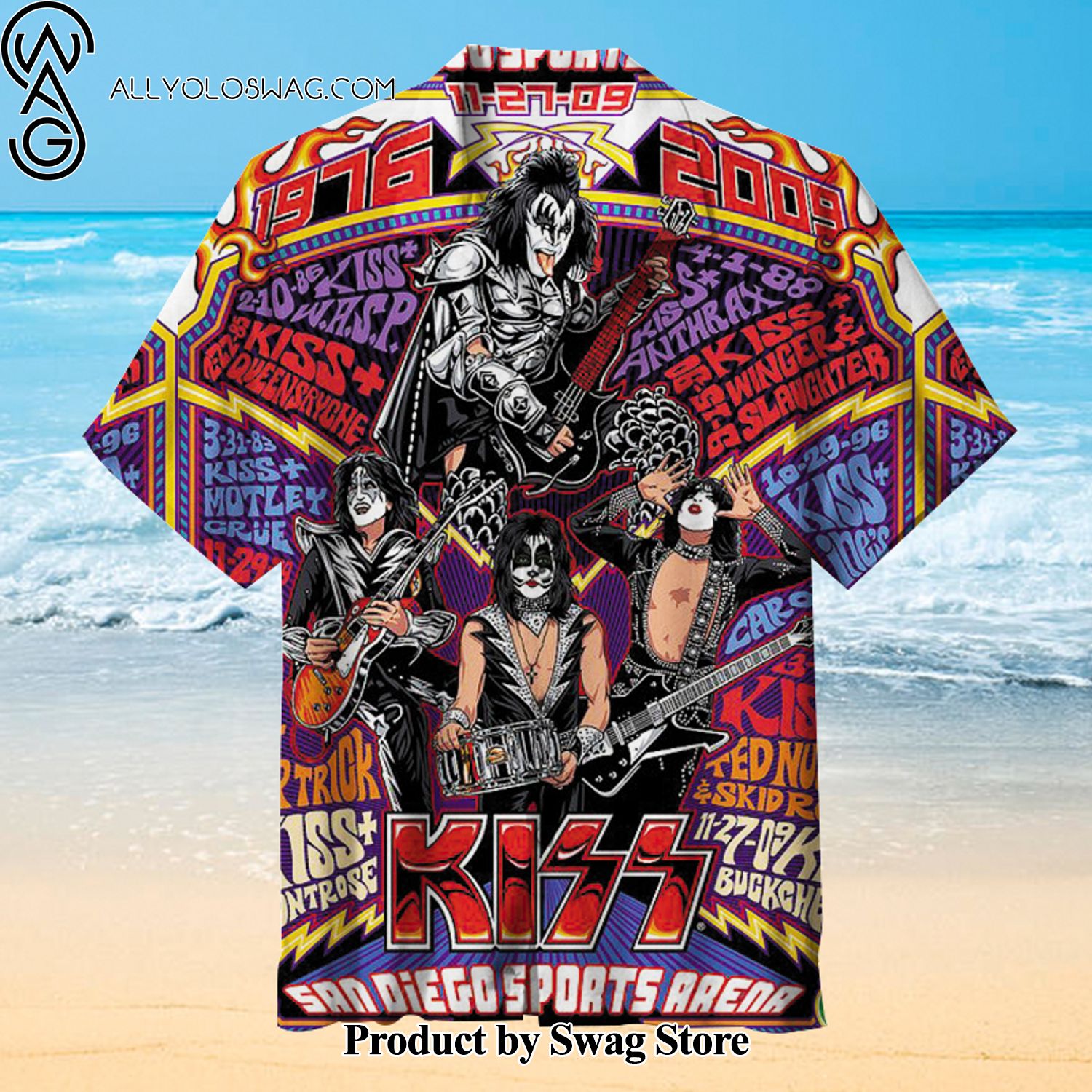 Kiss San Diego Sports Arena Backyard BBQ Hawaiian Shirt