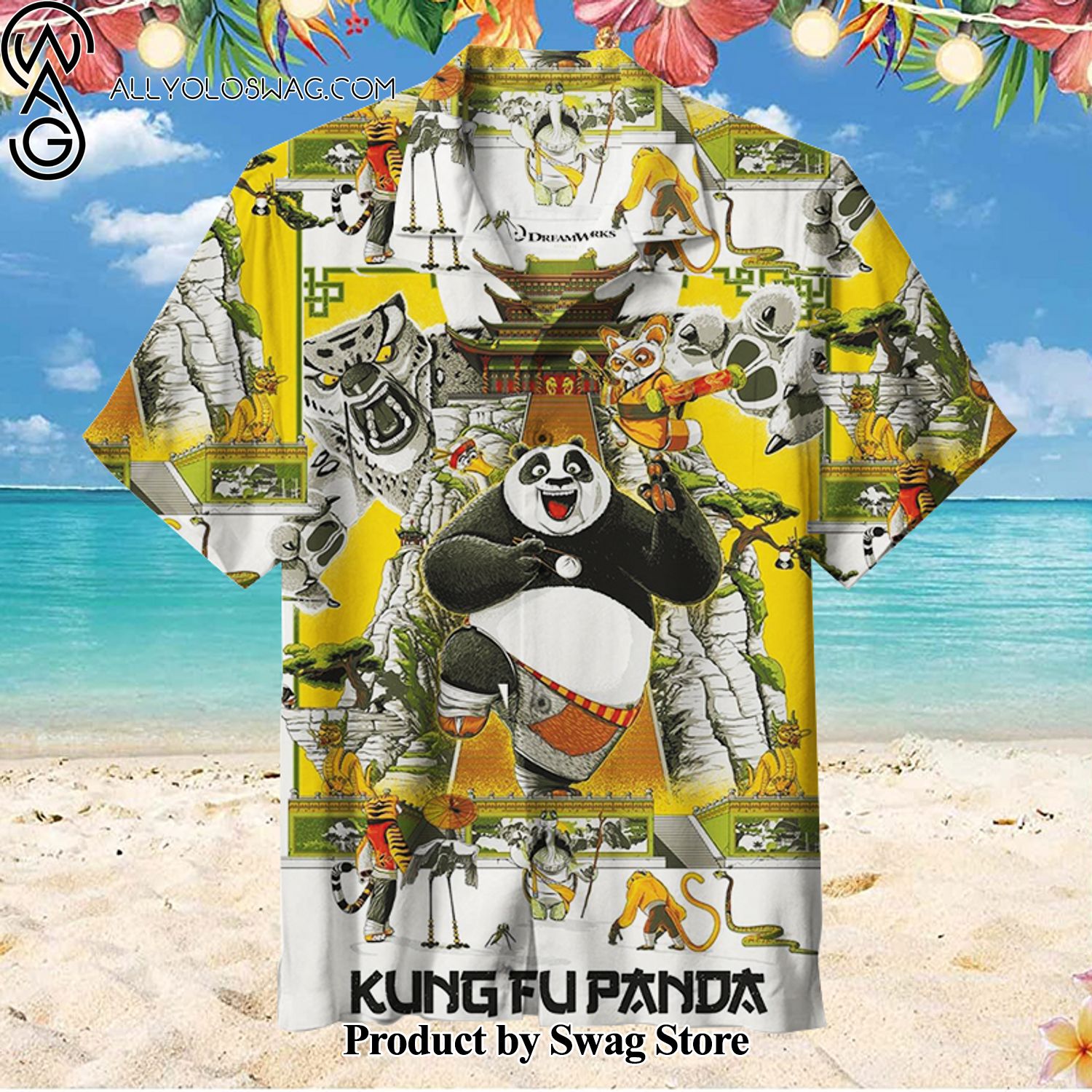 Kung Fu Panda Humorous Hawaiian Shirt