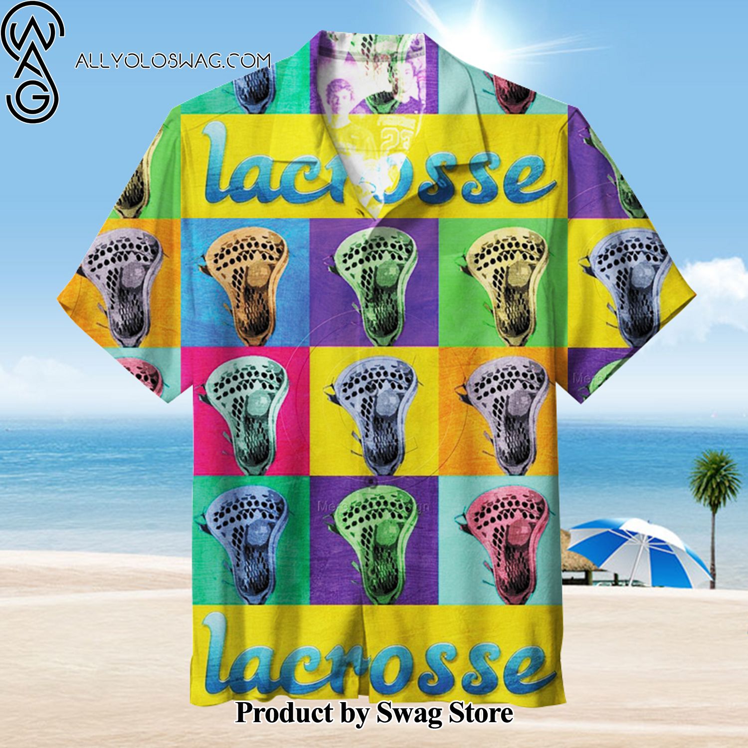 Lacrosse Pastel Hawaiian Shirt