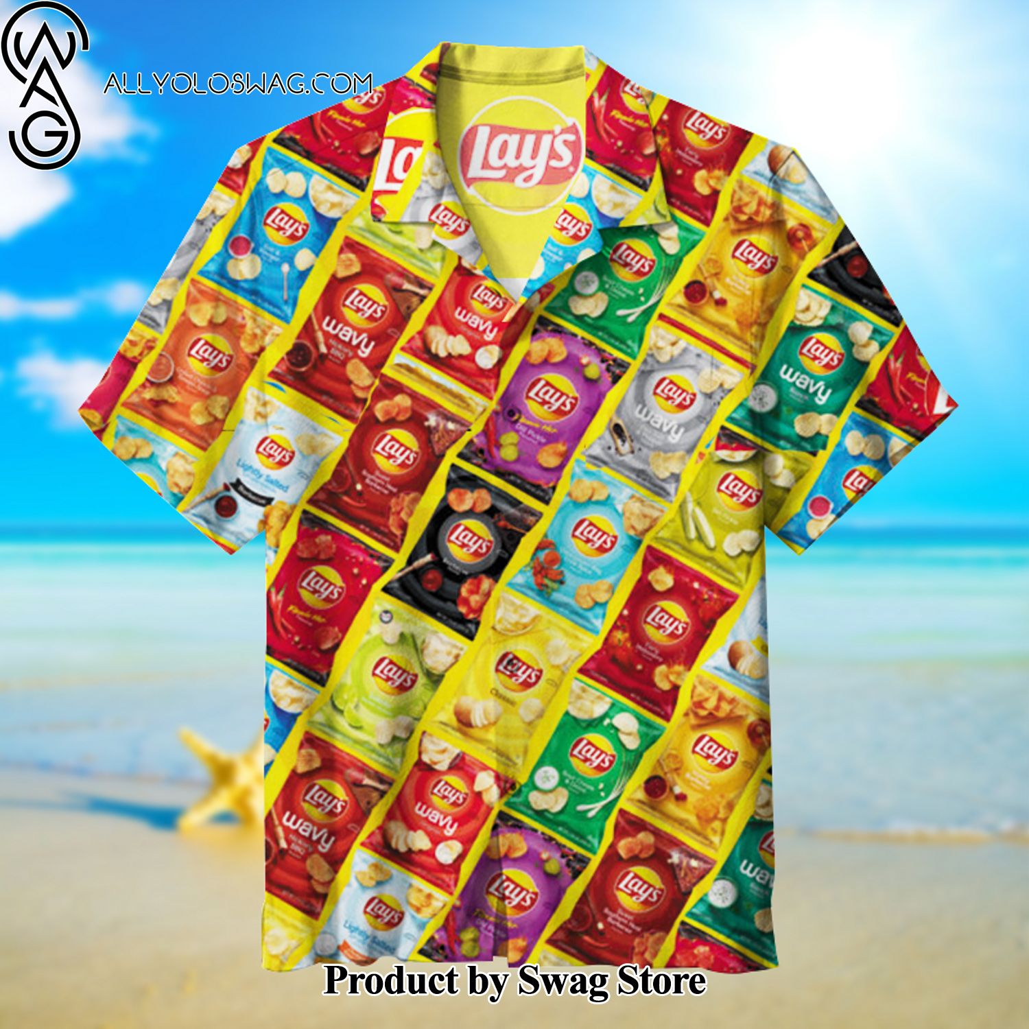 Lay's Potato Chips Easy-Care Hawaiian Shirt