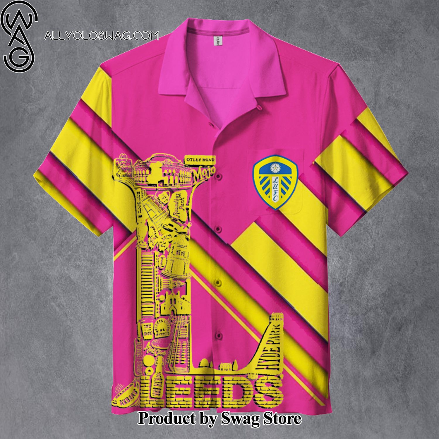 Leeds United Association Football Club Tropical Hawaiian Shirt