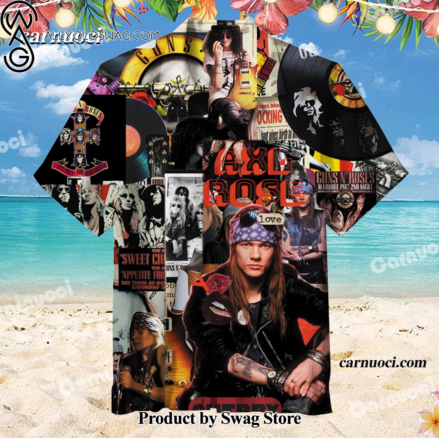 Axl Rose Tiki Bar Hawaiian Shirt