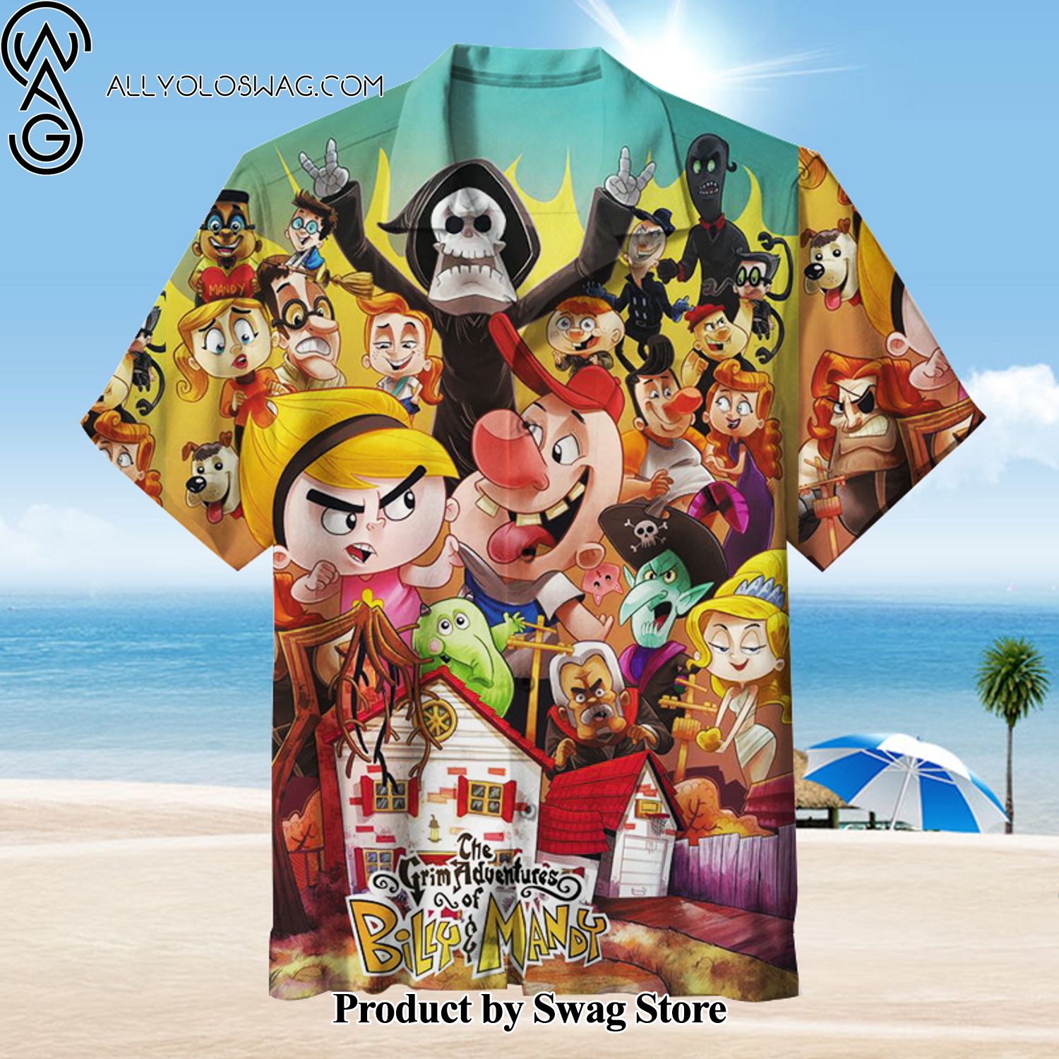 Billy and mandy Pool Party Hawaiian Shirt