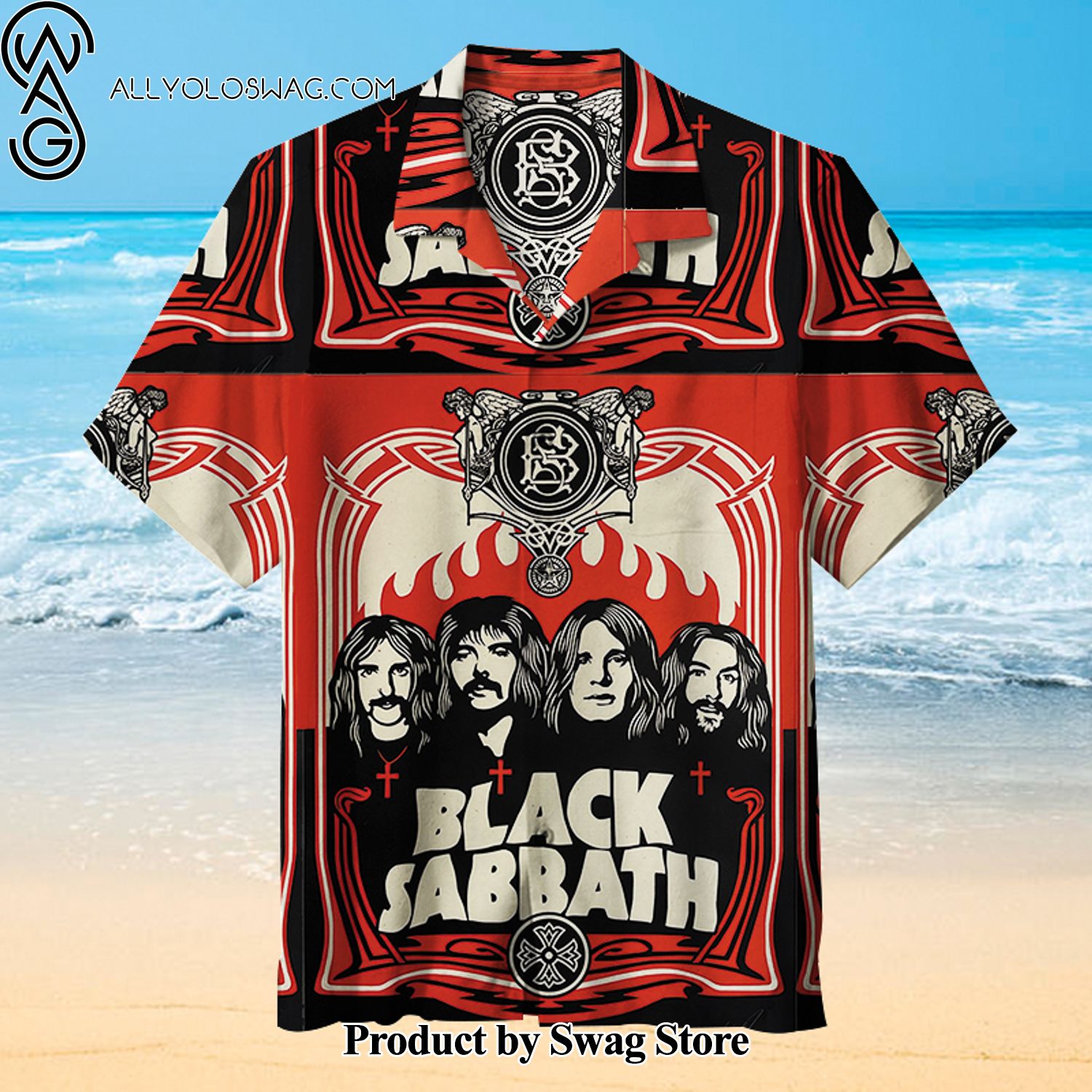 Black Sabbath Custom Design Hawaiian Shirt