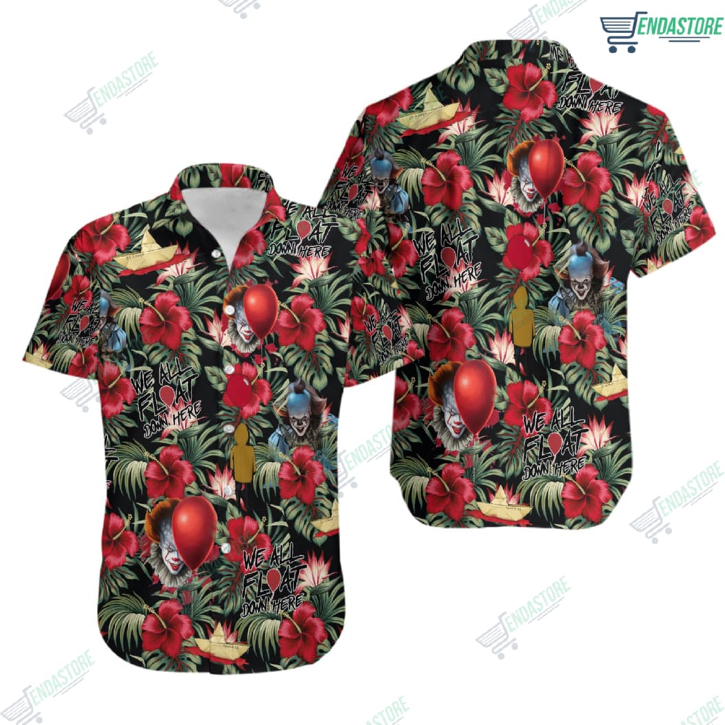 3D Horror Characters Penny Wise Tropical Hawaiian Shirt