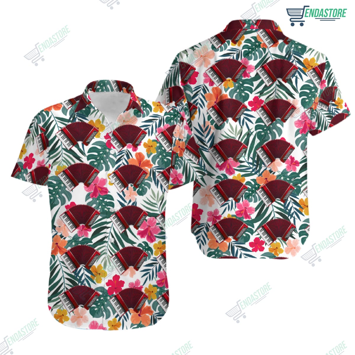 Accordion Hawaiian Shirt 1183