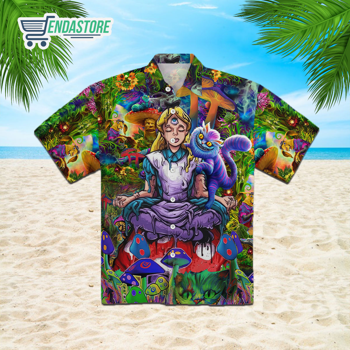 Alice in Wonderland Hawaiian Print Shirt