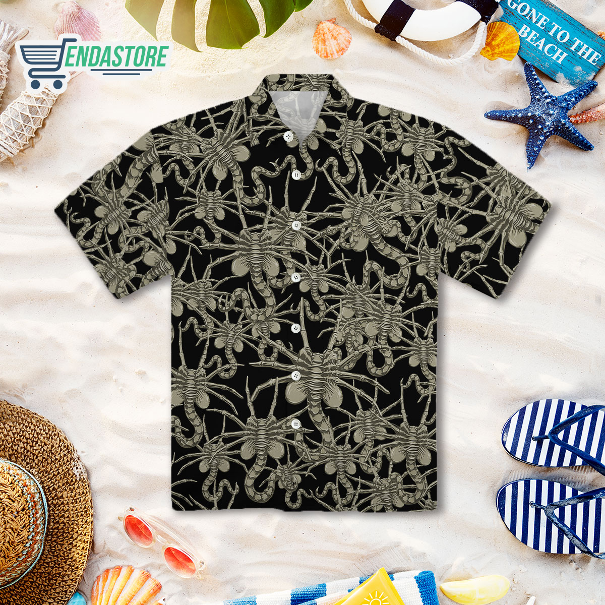 Alien Face Hugger Hawaiian Shirt 1321