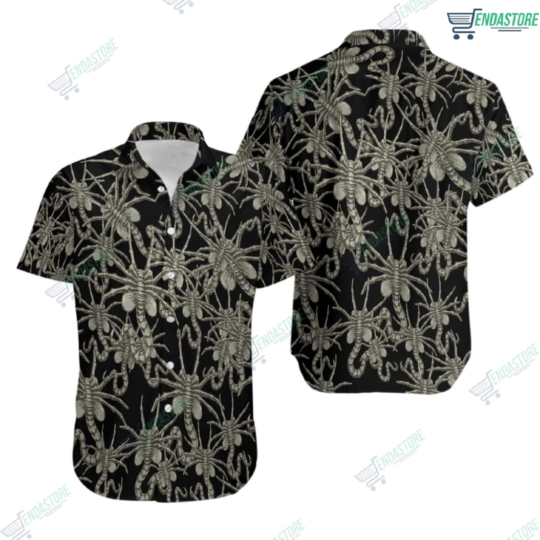 Alien Face Hugger Hawaiian Shirt