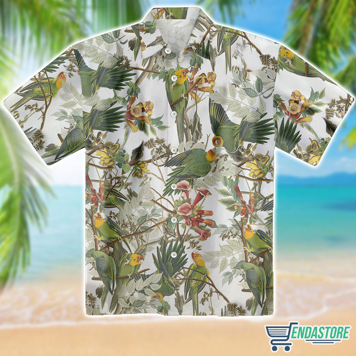 Audubon Carolina Parrot Hawaiian Shirt