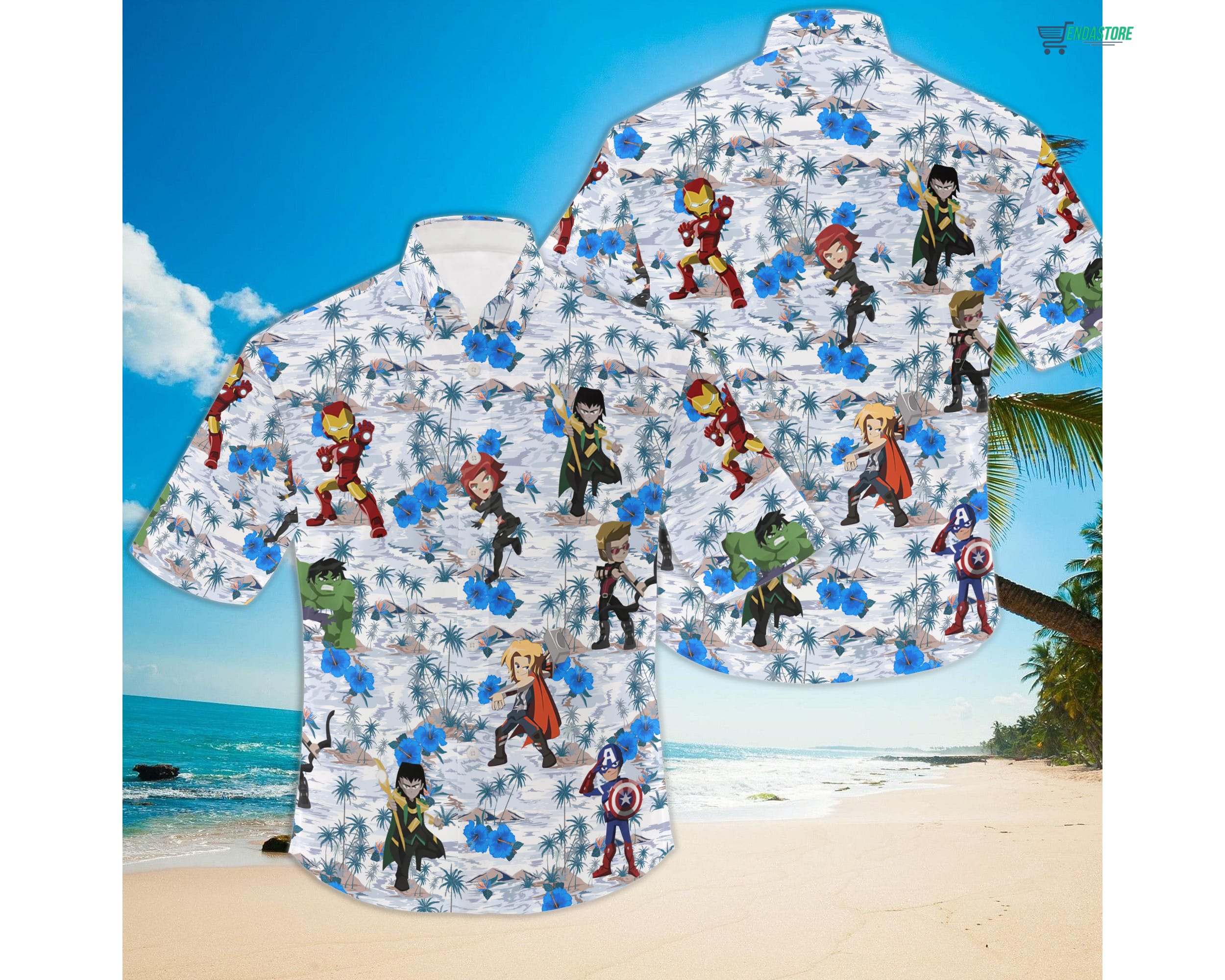 Avengers Hawaiian Shirt, Super Heroes Beach Shirt