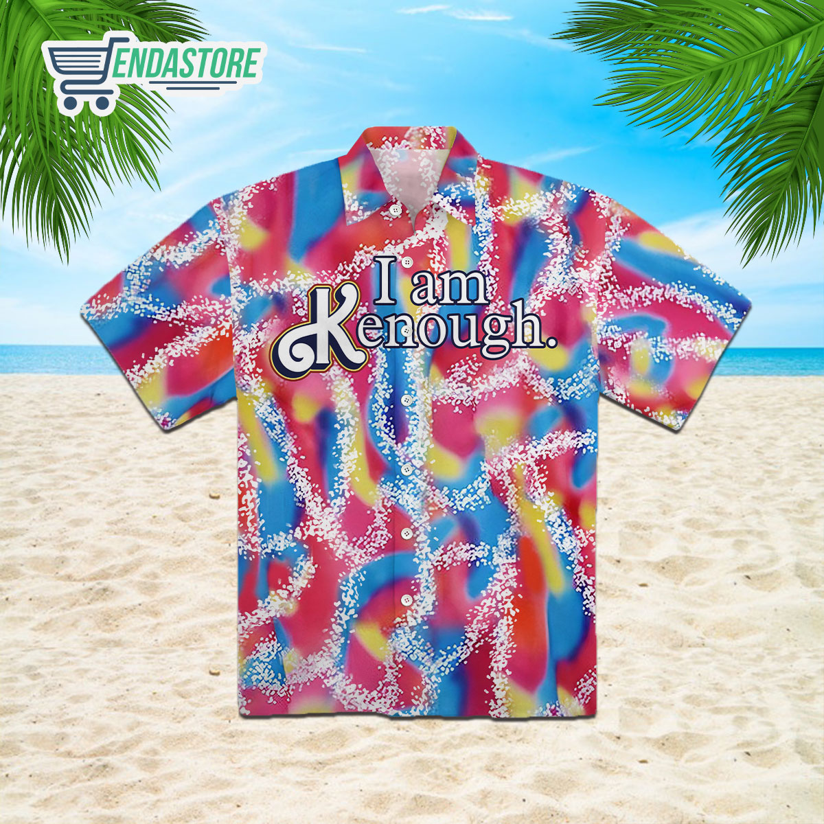 Barbie I Am Kenough Ken Ryan Gosling Rainbow Hawaiian Shirt