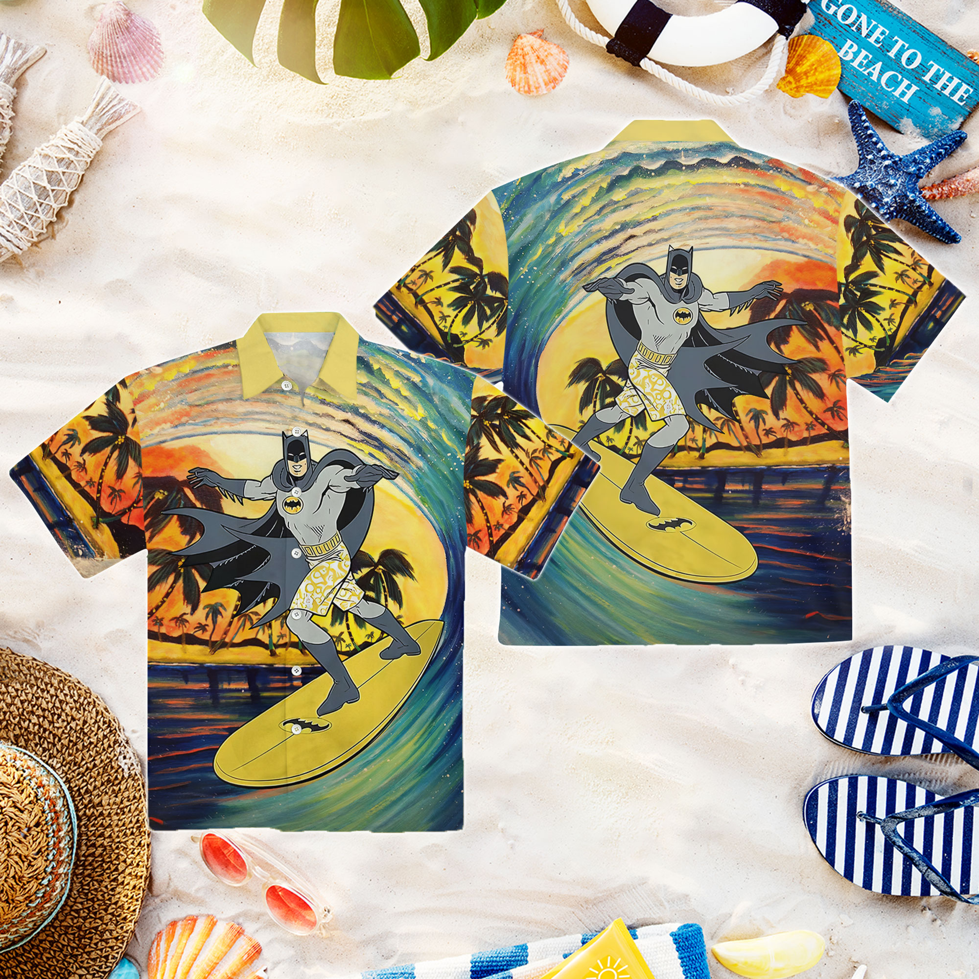 Batman Surfing Hawaiian All Over Print Shirt