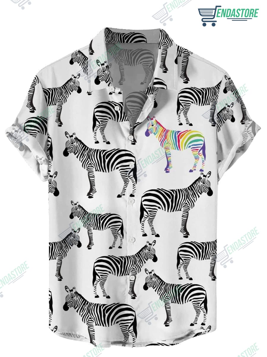 Be Yourself Rainbow Zebra Short Sleeve T-Shirt