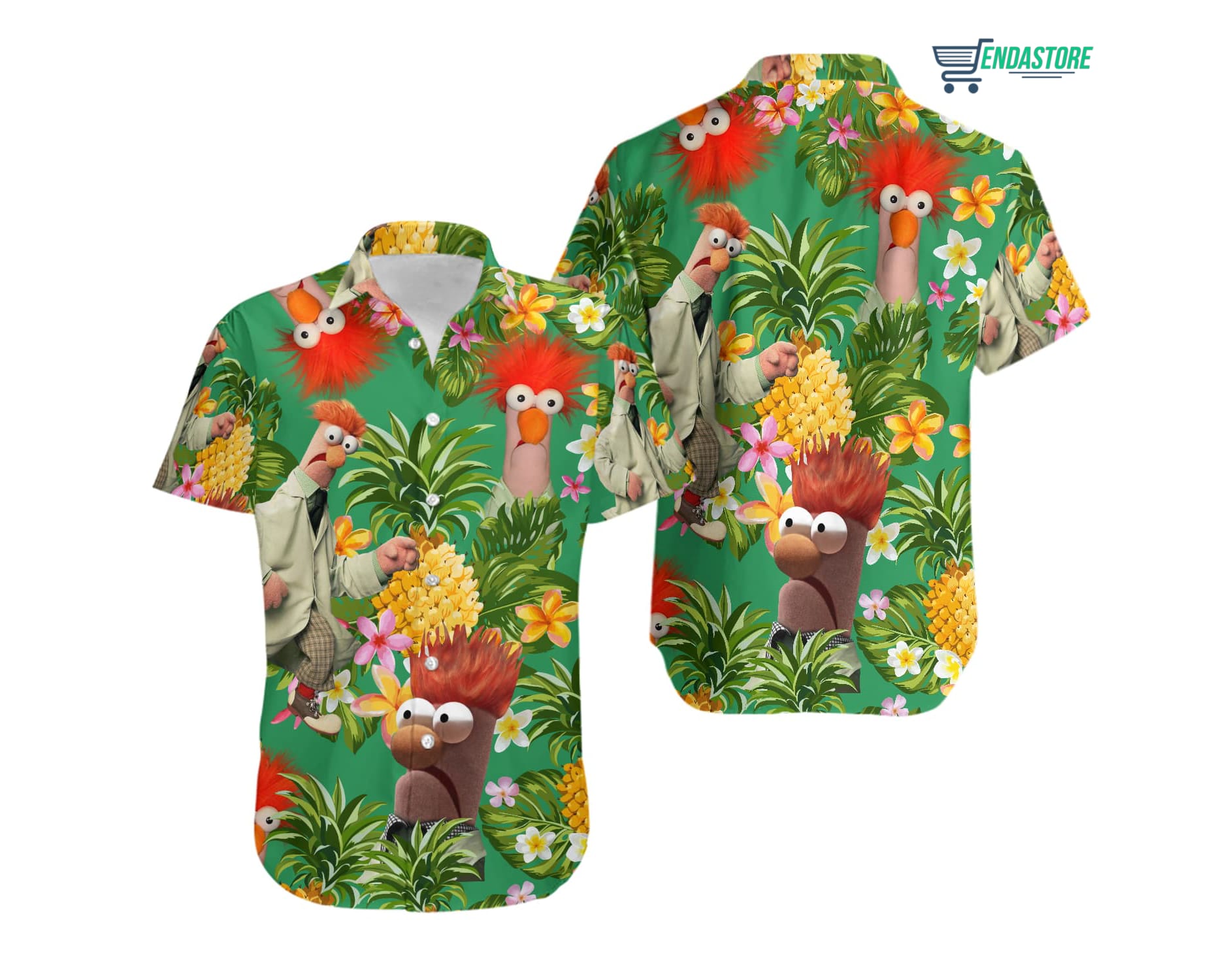 Beaker Muppet Tropical Pineapple Hawaii Shirt