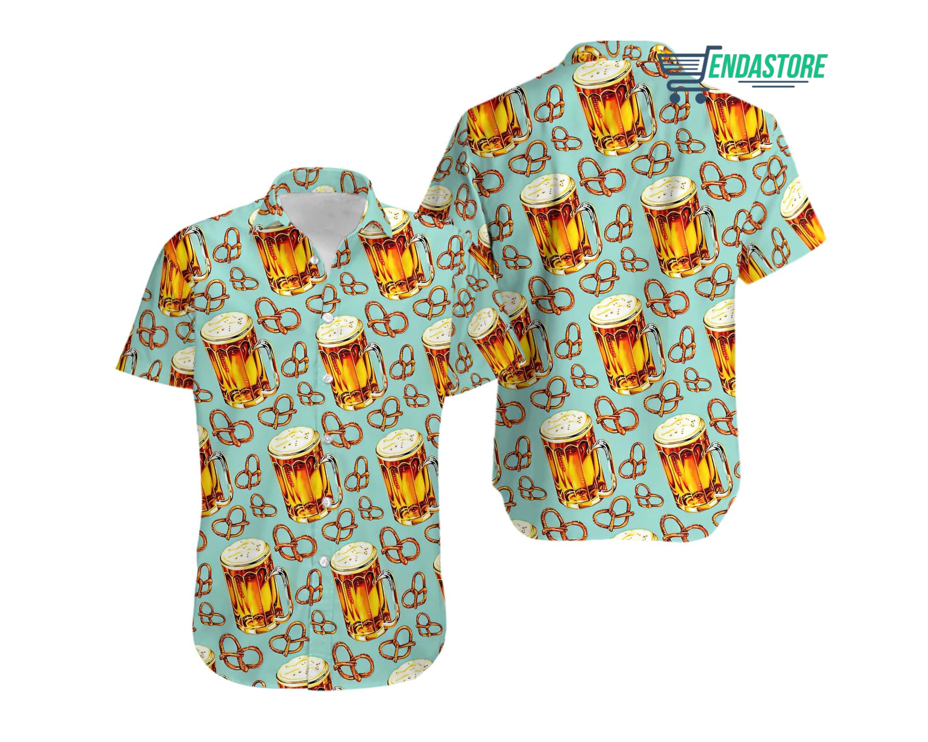 Beer And Pretzel Hawaiian Shirt