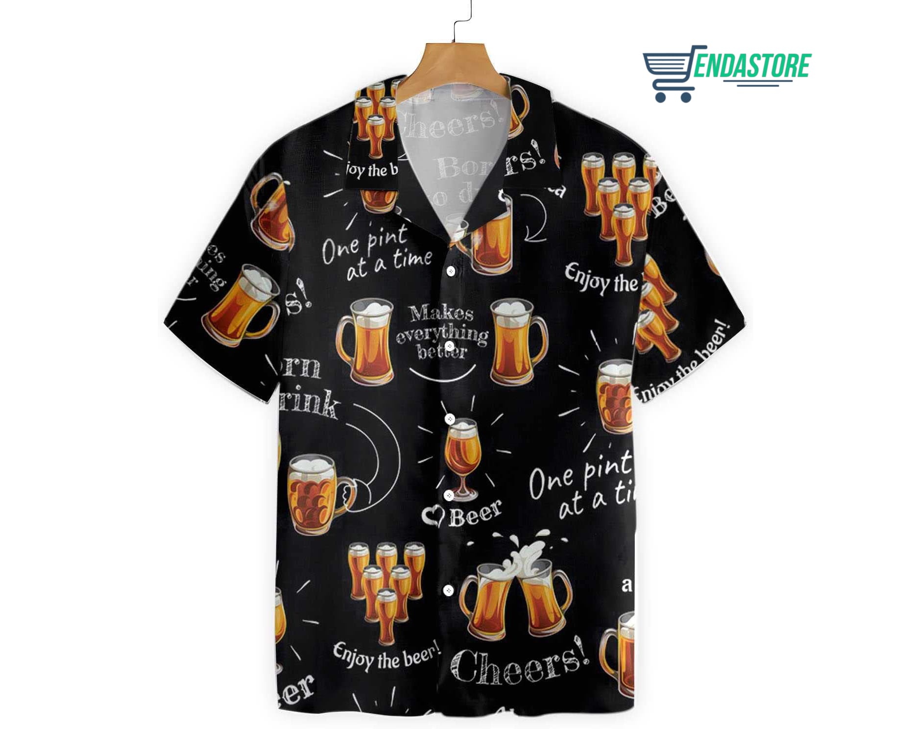 Beer Born To Drink Hawaiian Shirt