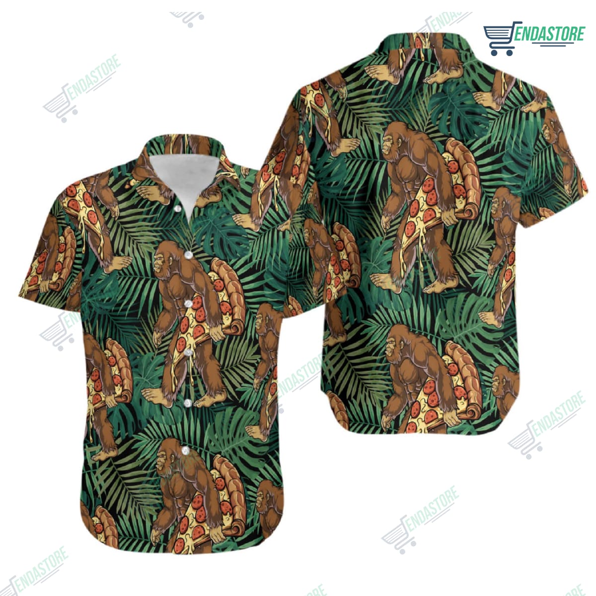 Bigfoot Like Pizza Camping Tropical Hawaiian Shirt