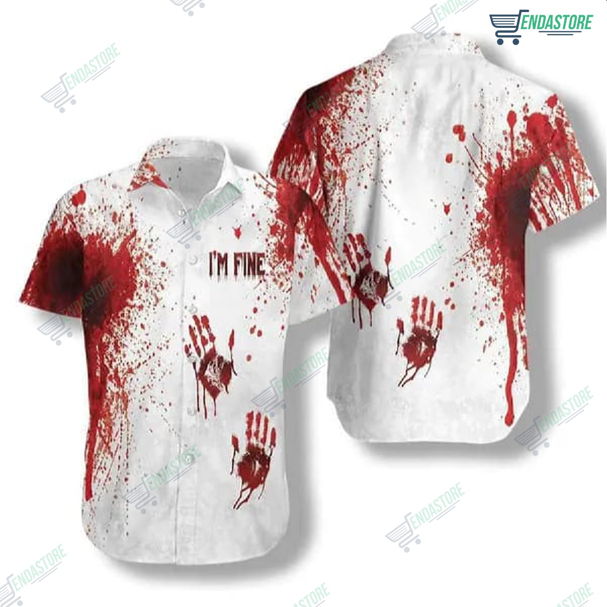 Bloody Haunted Halloween Button Up Shirt