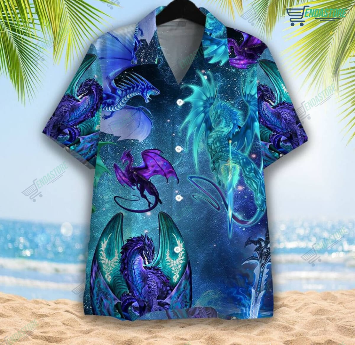 Blue Dragon Hawaiian Shirt