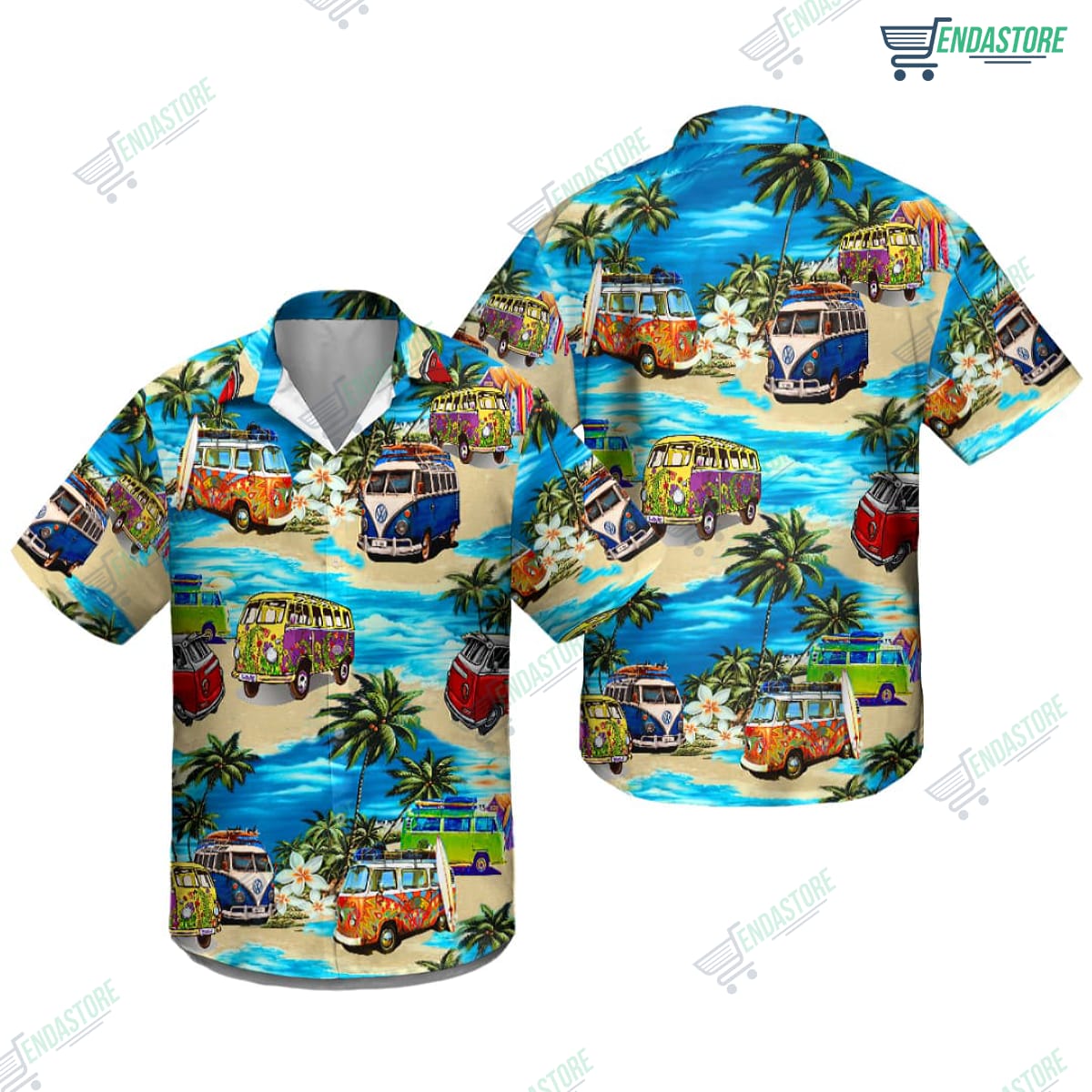 Bus Vacation Car Hawaiian Shirt