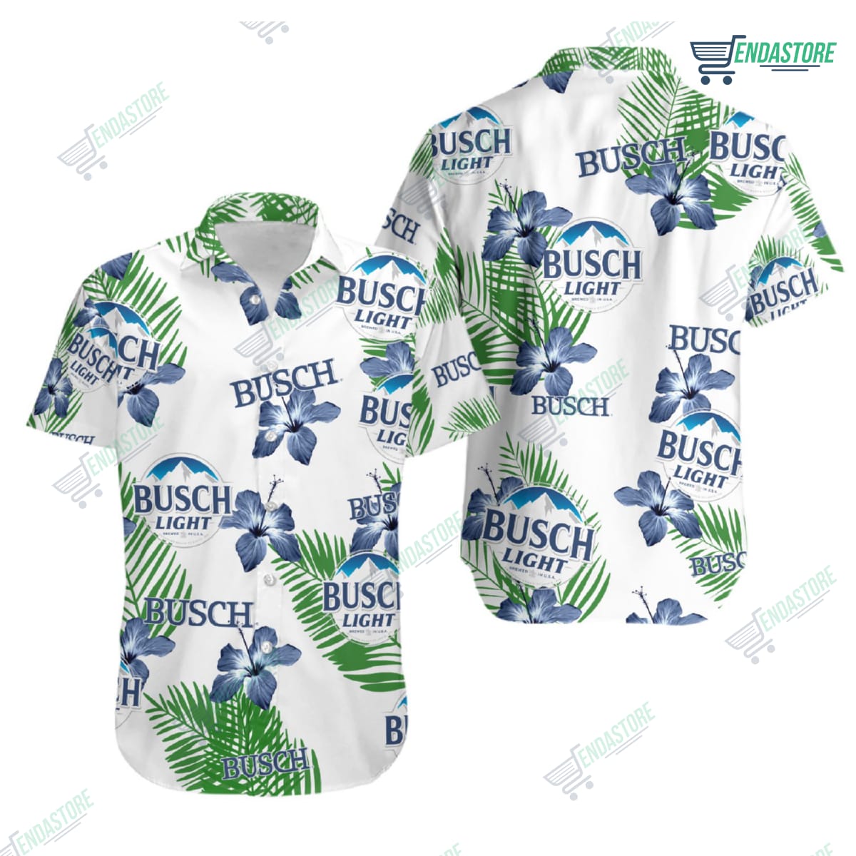 Busch Light Hibiscus Flower Hawaiian Shirt