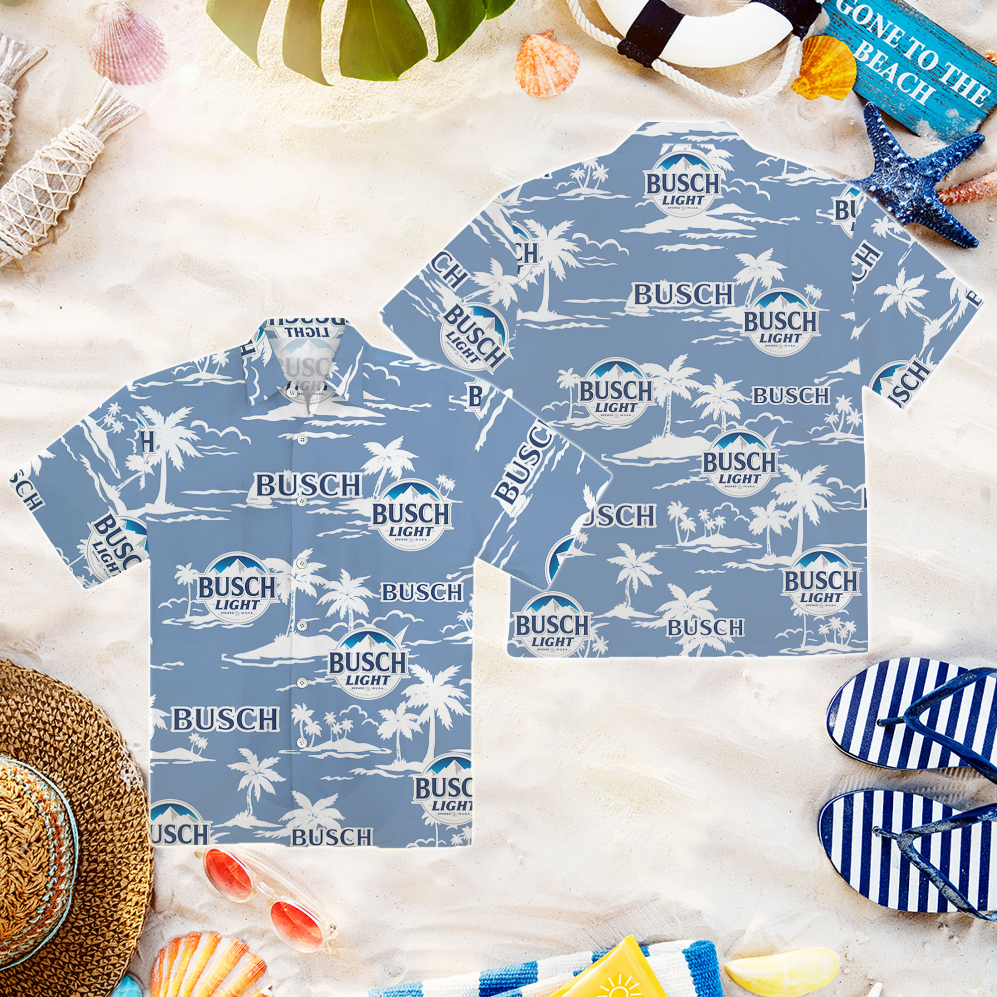 Busch Light Tree Hawaiian Shirt