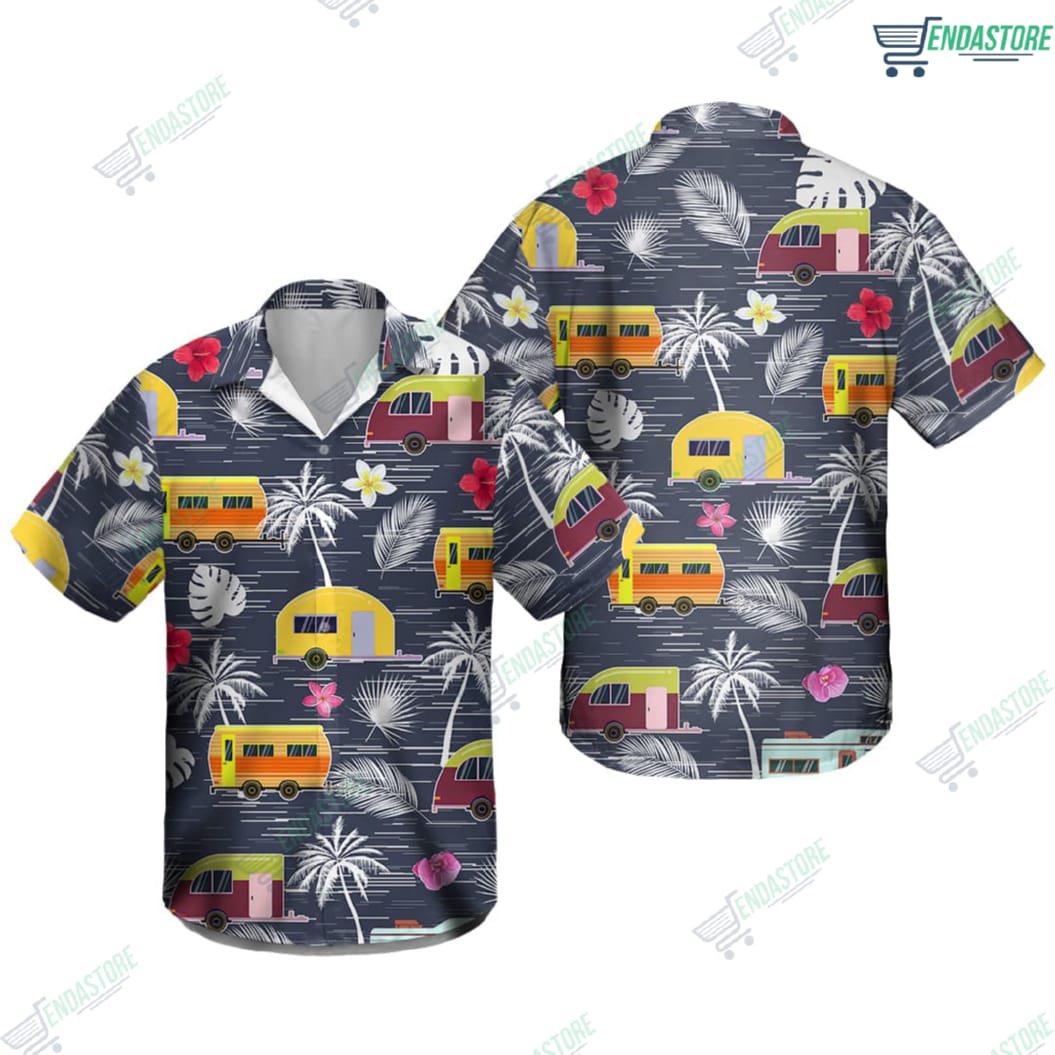 Camper Tropical Hawaiian Shirt Camping Shirt