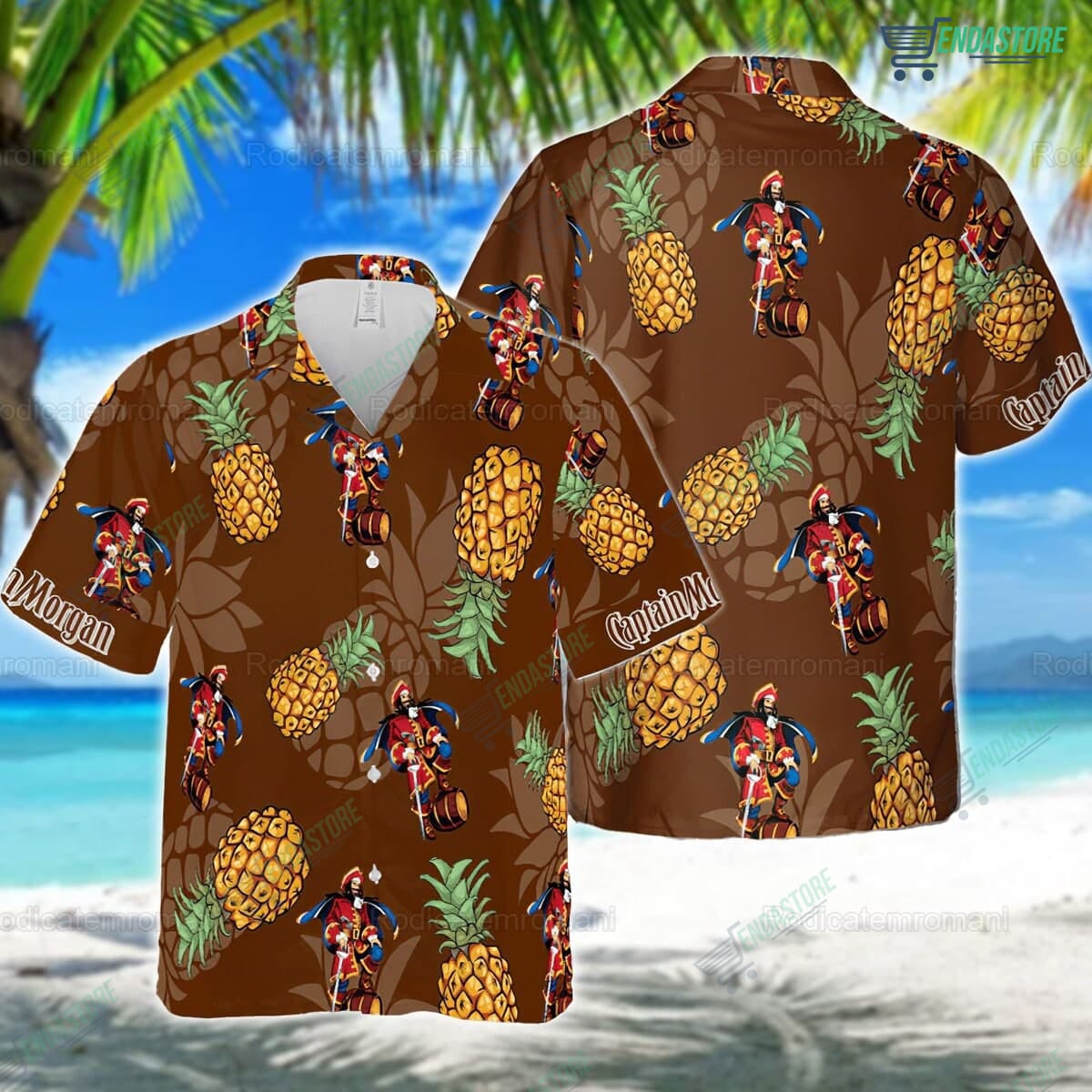 Captain Morgan Pineapple Hawaiian Shirt