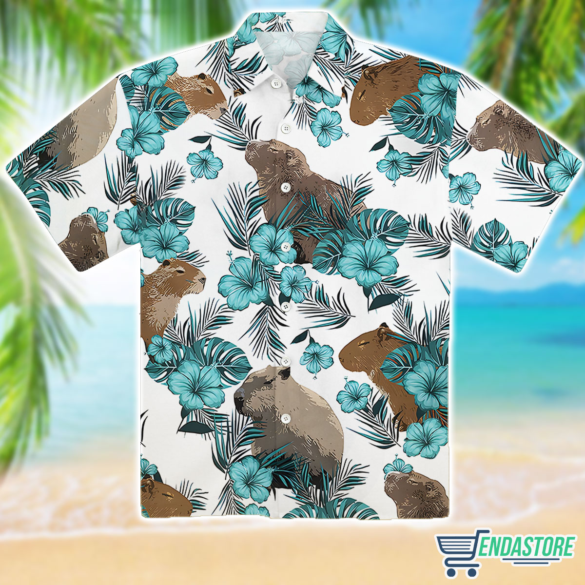 Capybara Tropical Hawaiian Shirt