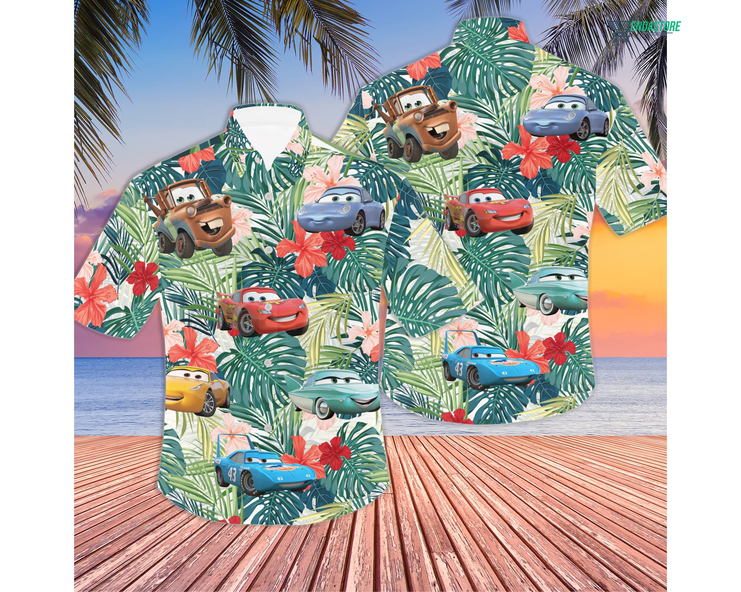 Cars Group Hawaiian Shirt