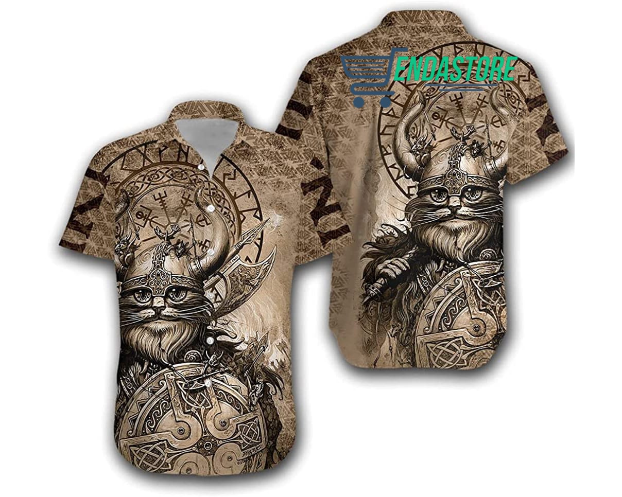 Cat Viking Hawaiian Shirt