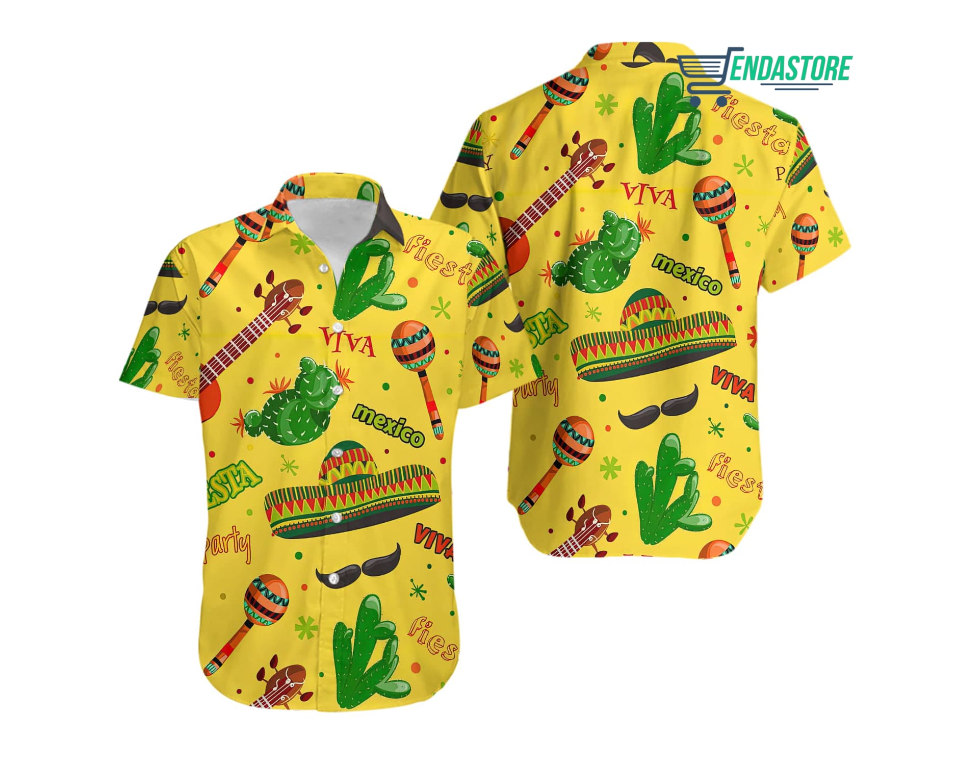 Cinco De Mayo Mexico Cactus Beach Yellow Hawaiian Shirt 7804