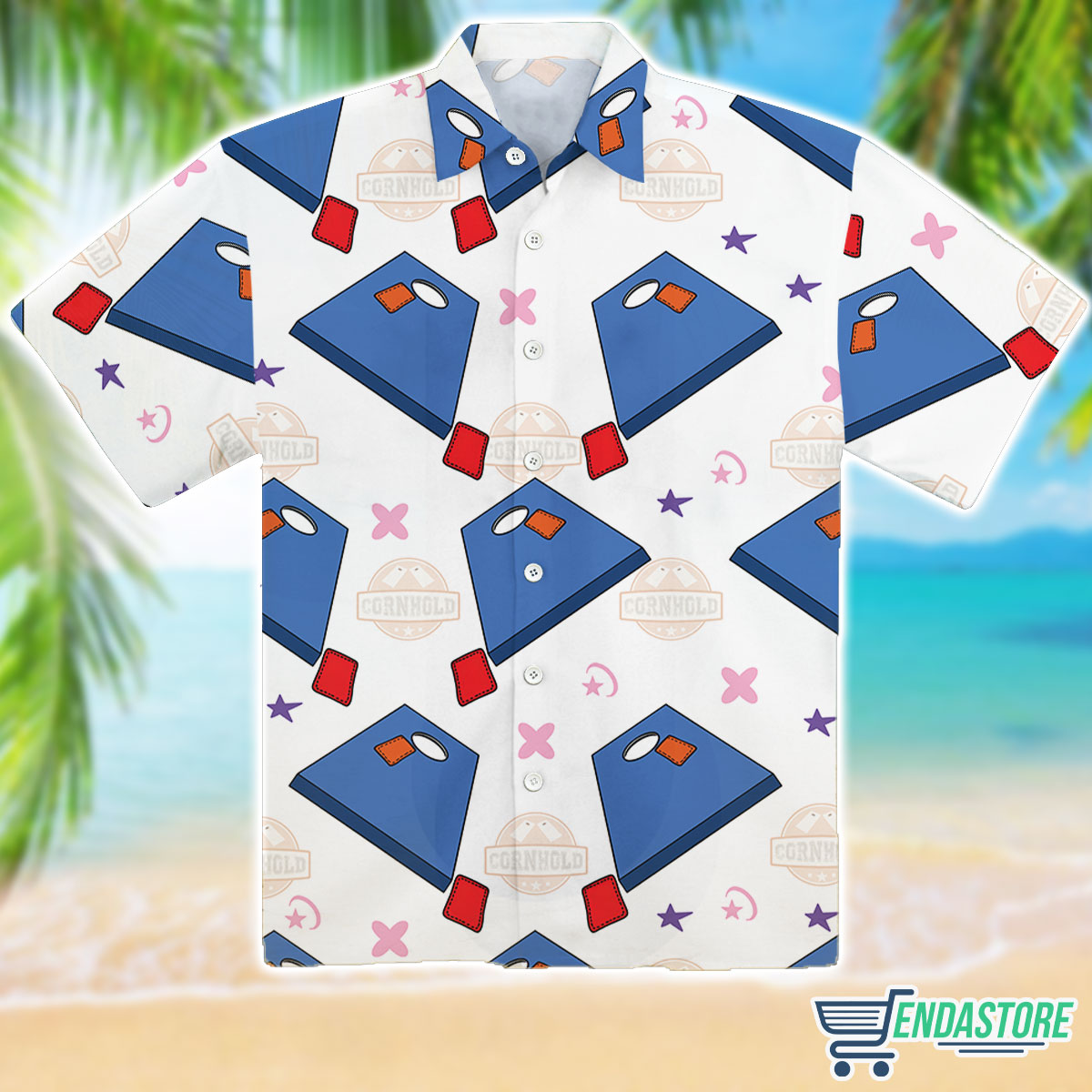 Cornhole Board Hawaiian Shirt