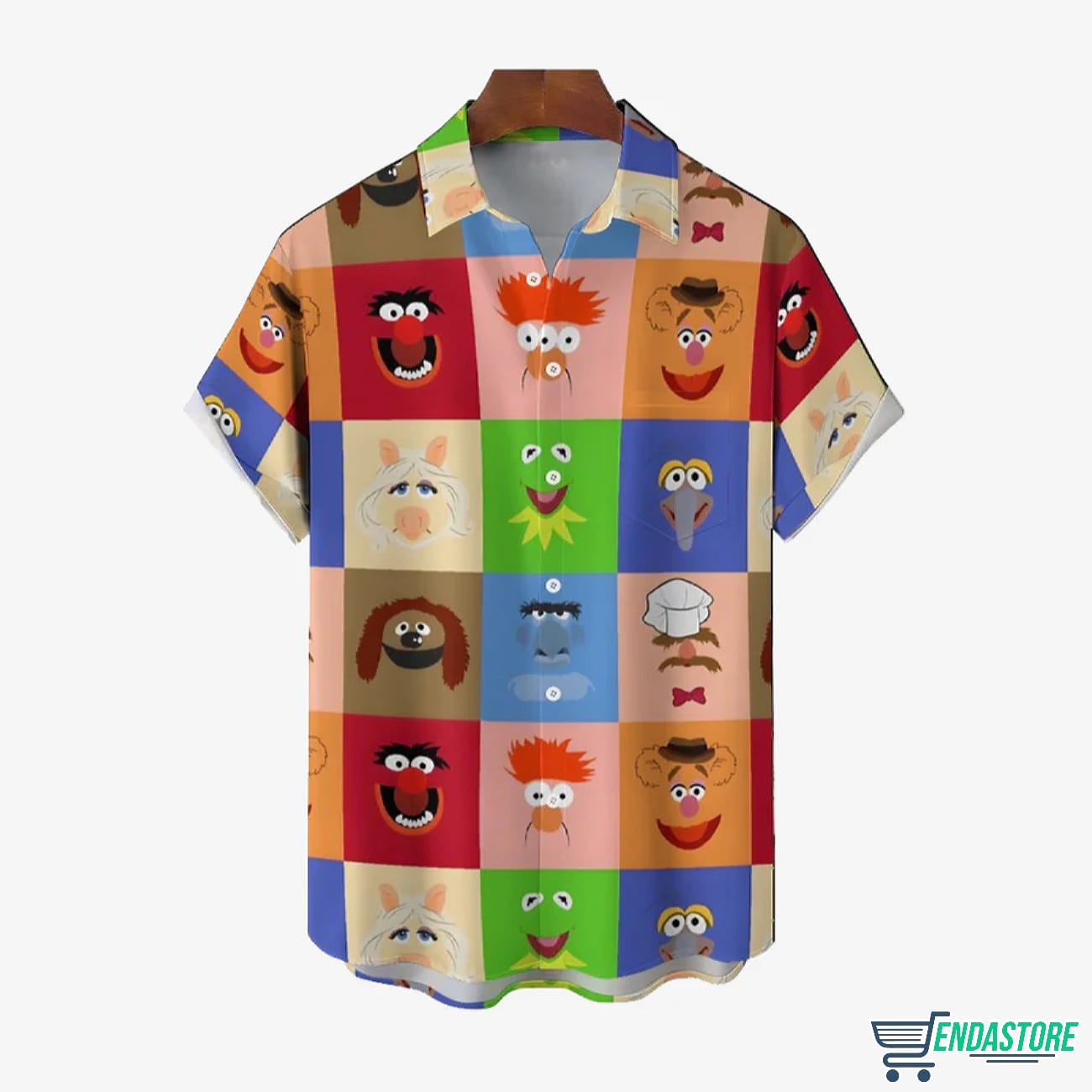 Cute Cartoon Portraits The Muppets Characters Short Sleeve Shirt