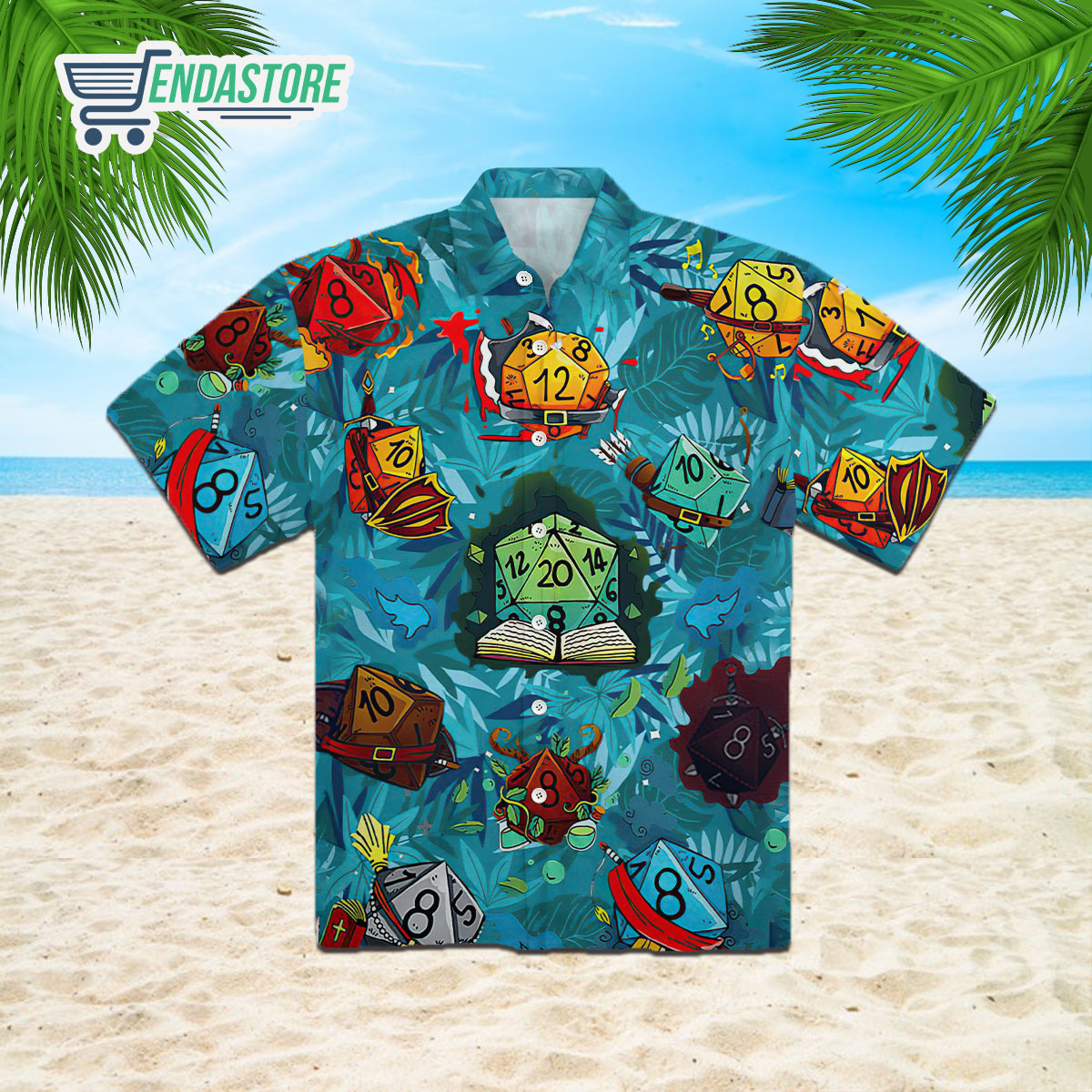 DnD Dice Hawaiian Shirt