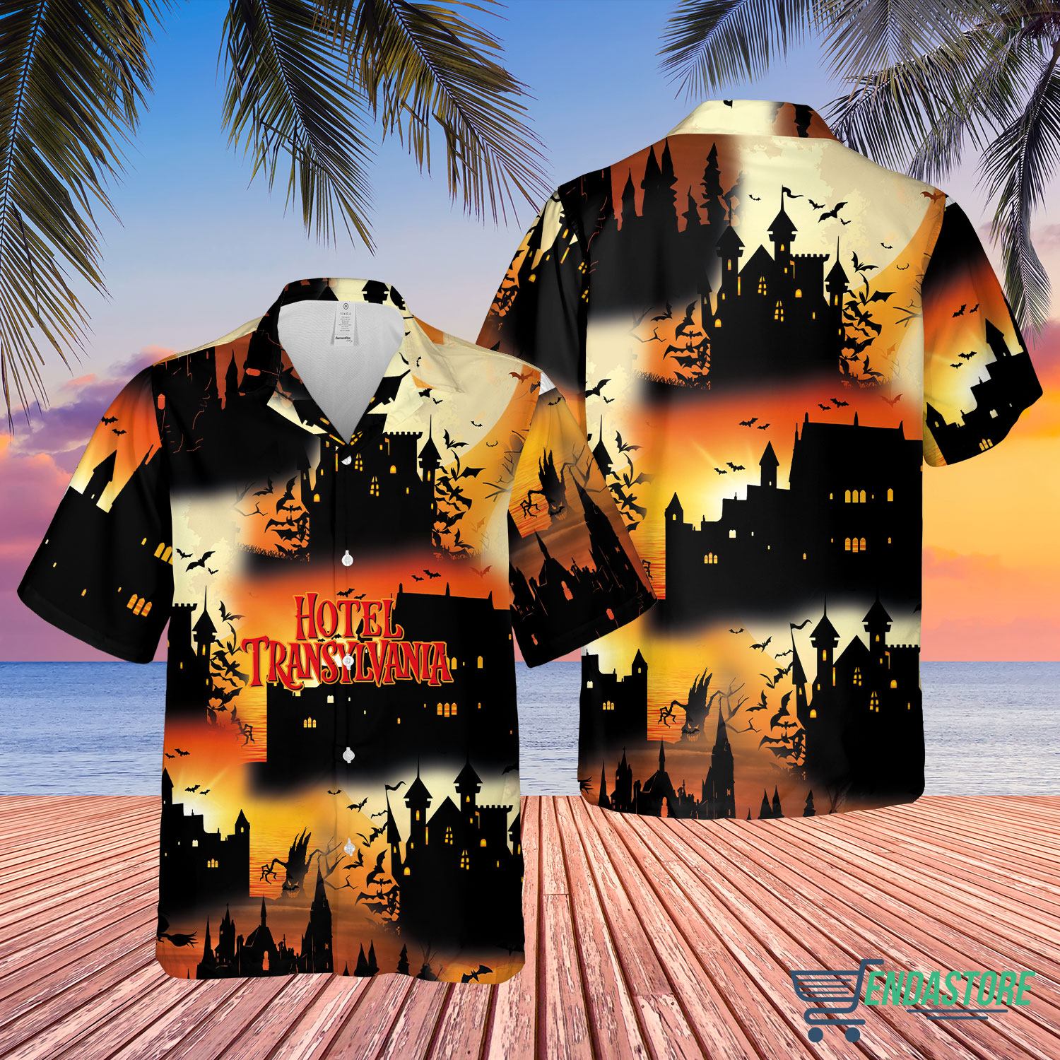 Dracula hotel transylvania summer hawaiian shirt