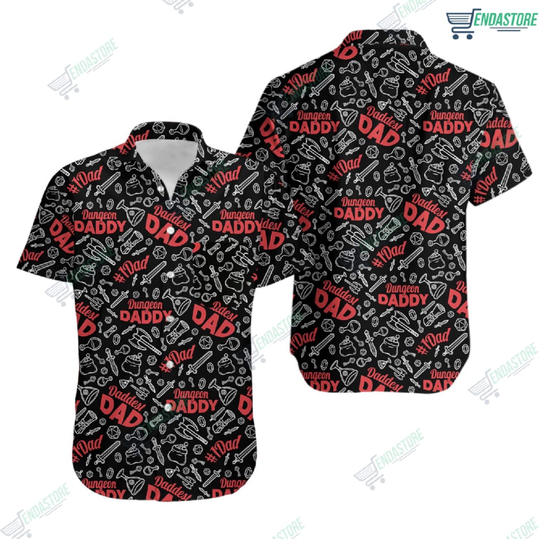 Dungeon Daddy Black Hawaiian Shirt