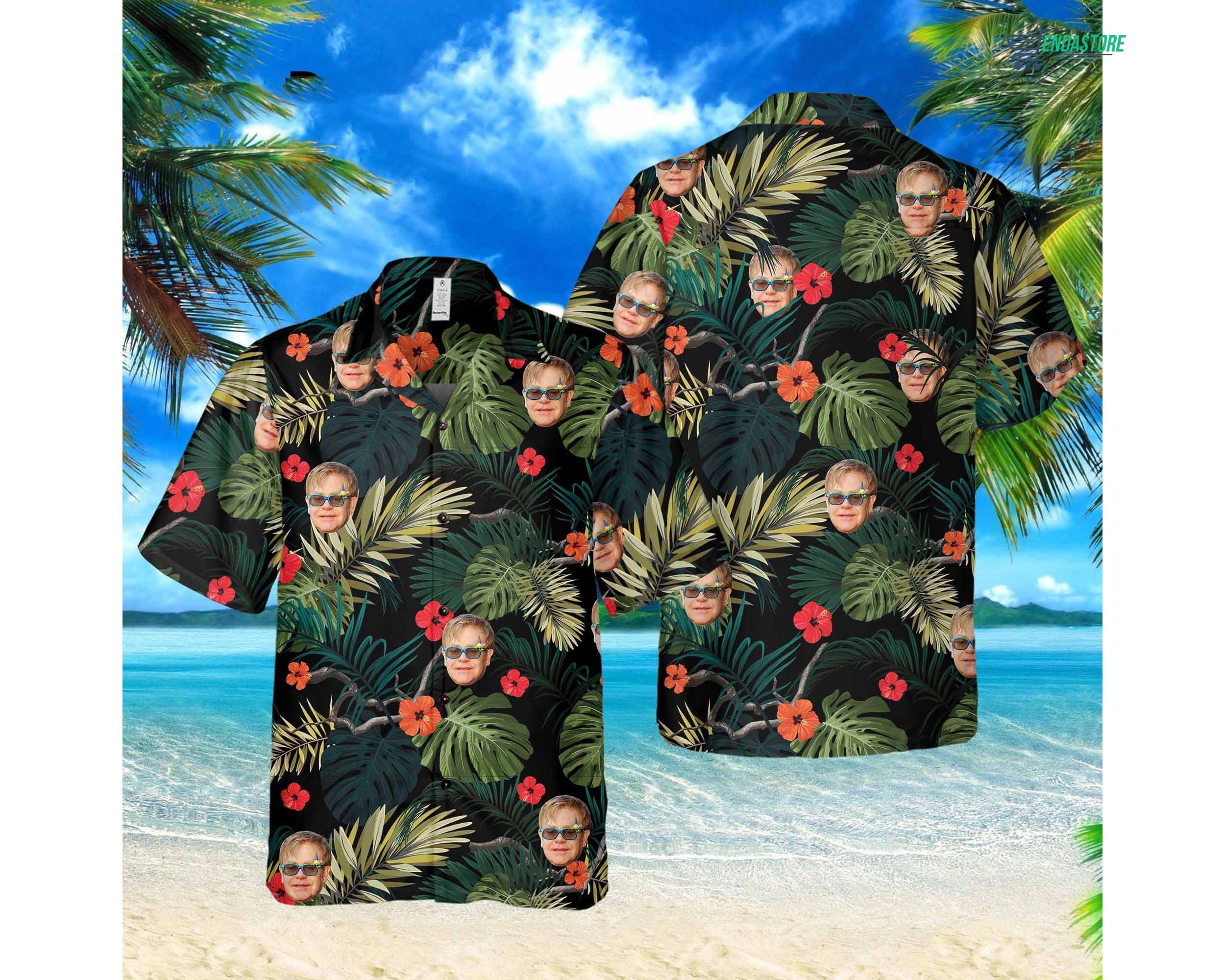 Elton John Hawaiian Shirt